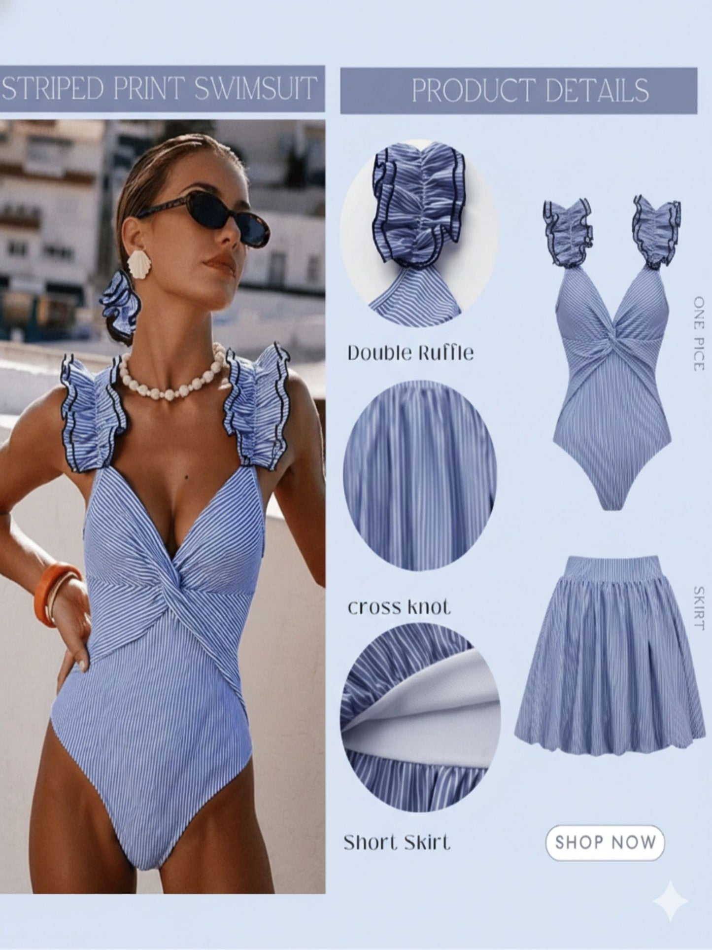 Seaside Ruffle One-Piece Swimsuit
