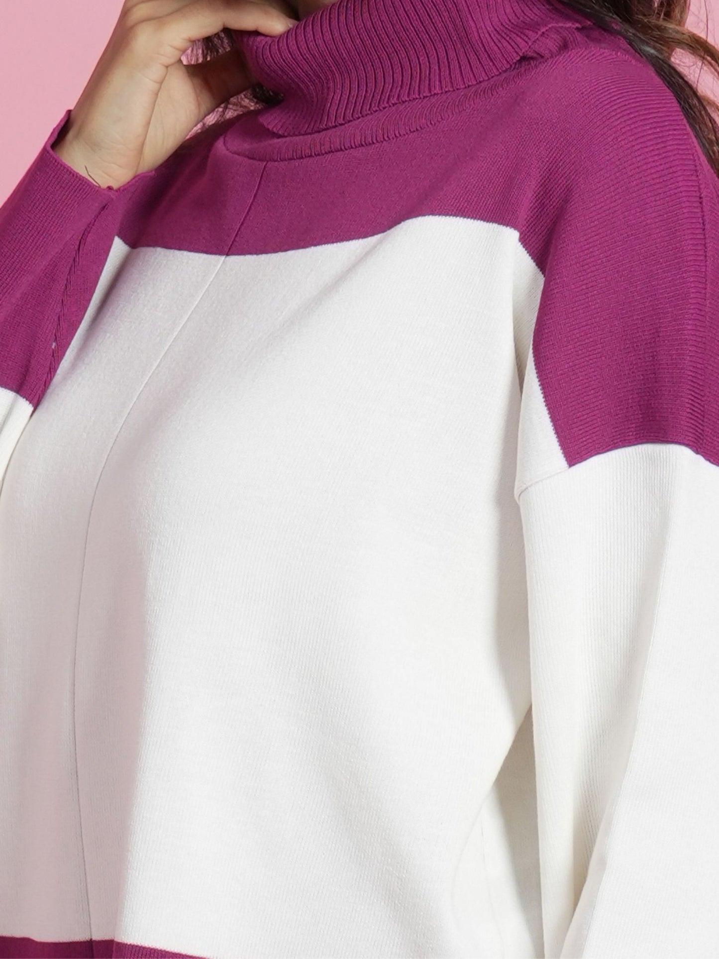 Pink Polo Neck Loungewear Set