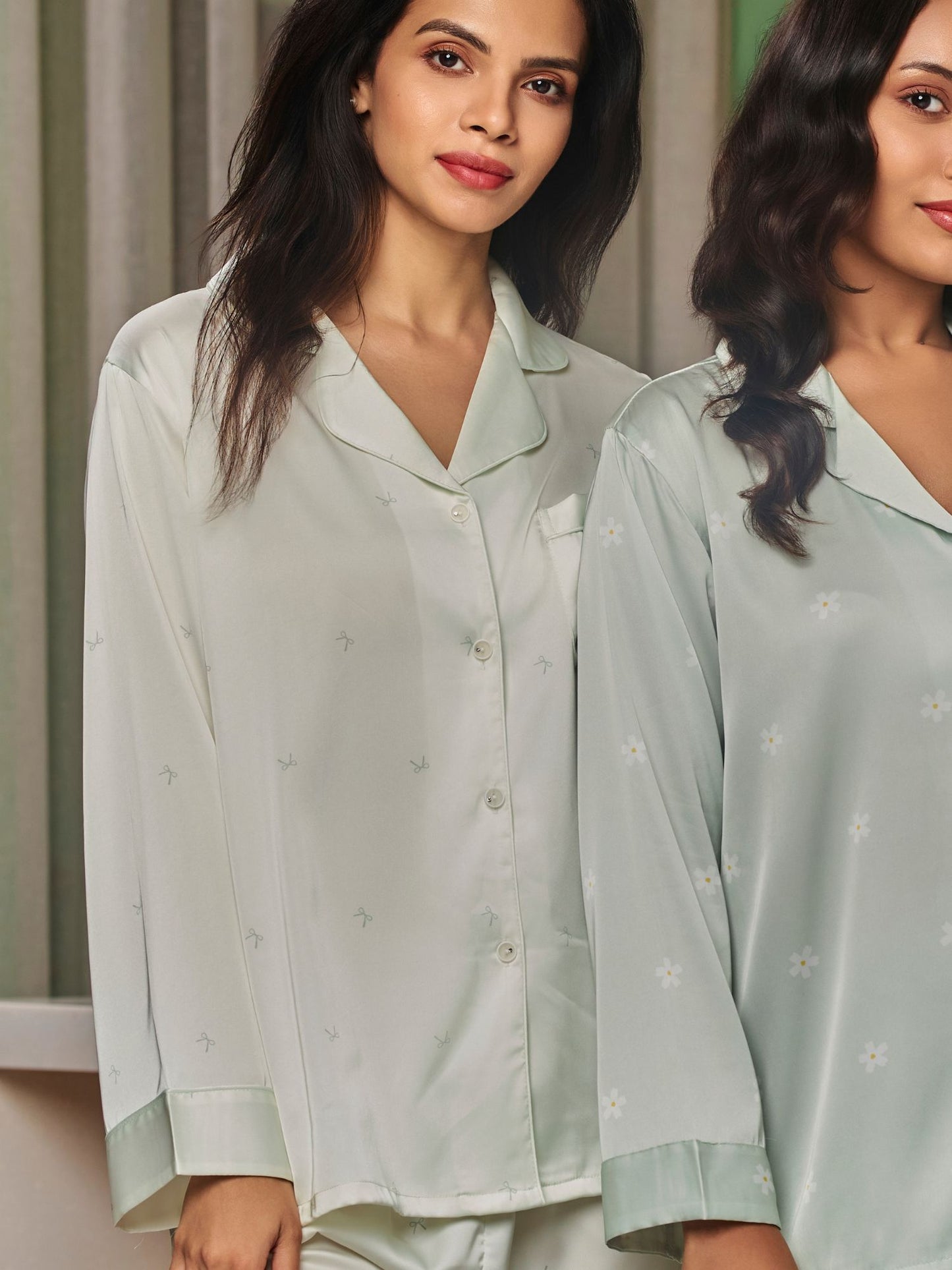 Super Comfy Silk Shirt And Pant Sleepwear Set