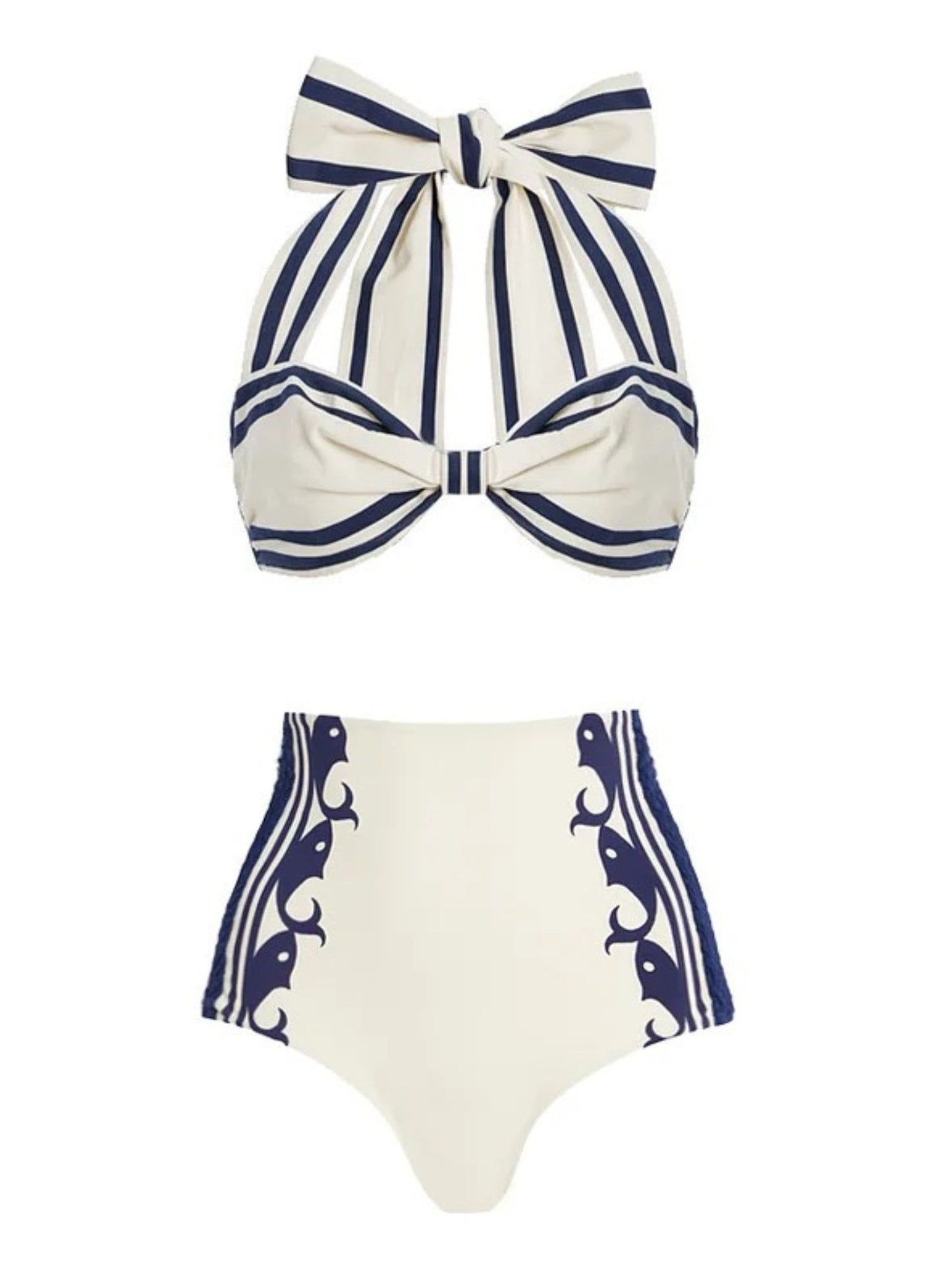 Nautical High-Waist Set