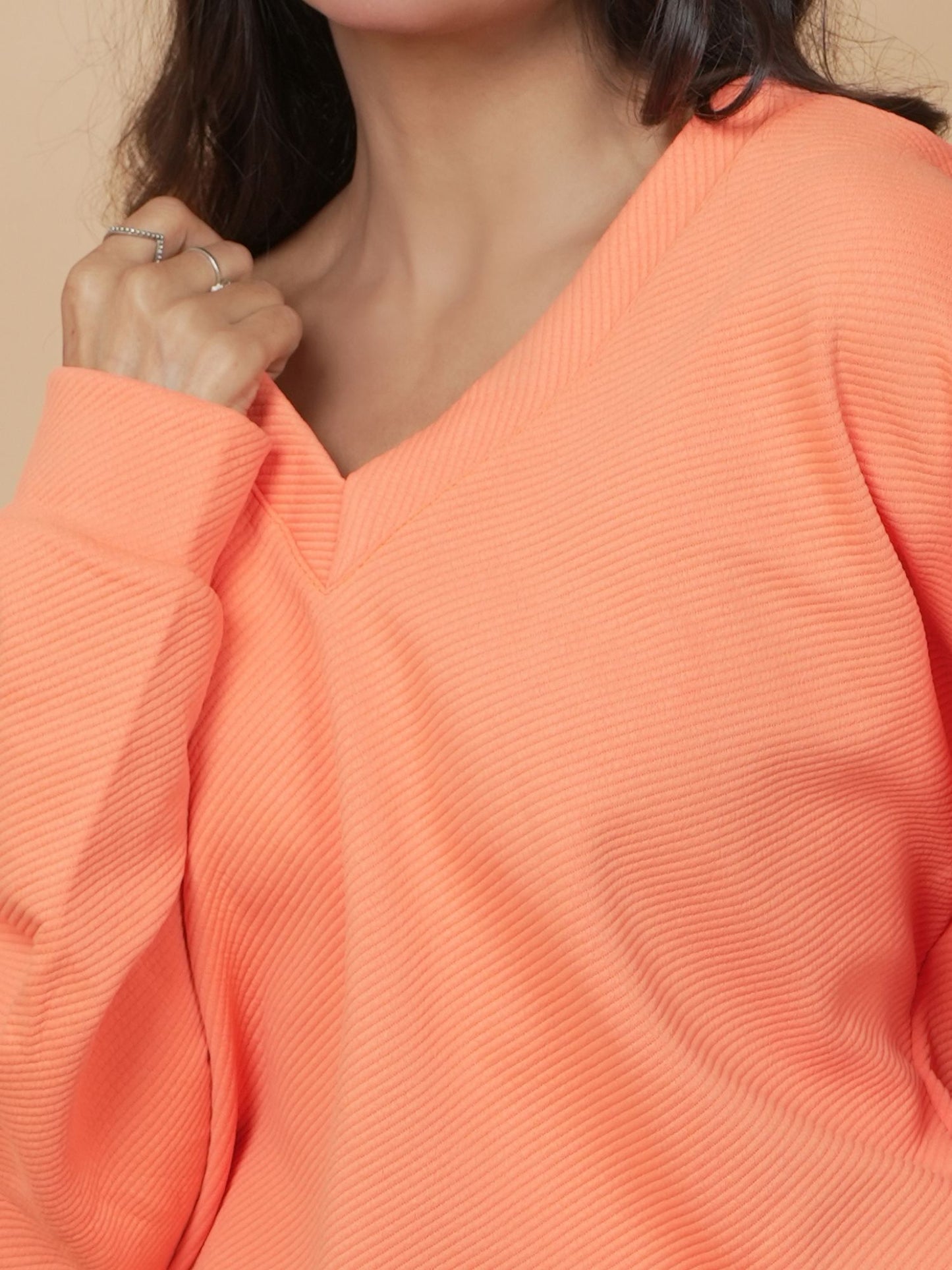 Orange Hooded Short Style Set