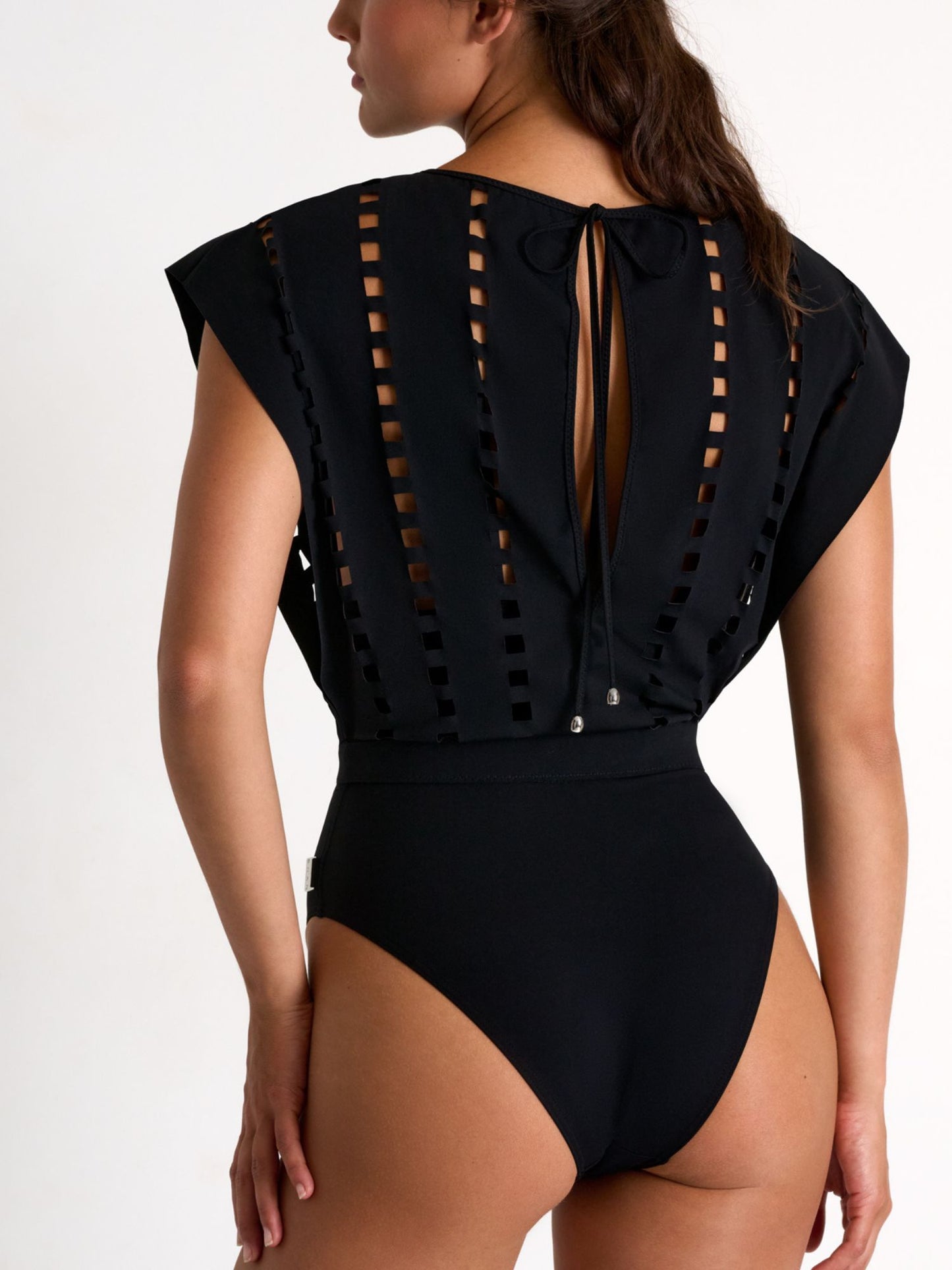 Black Cutout Swim Set