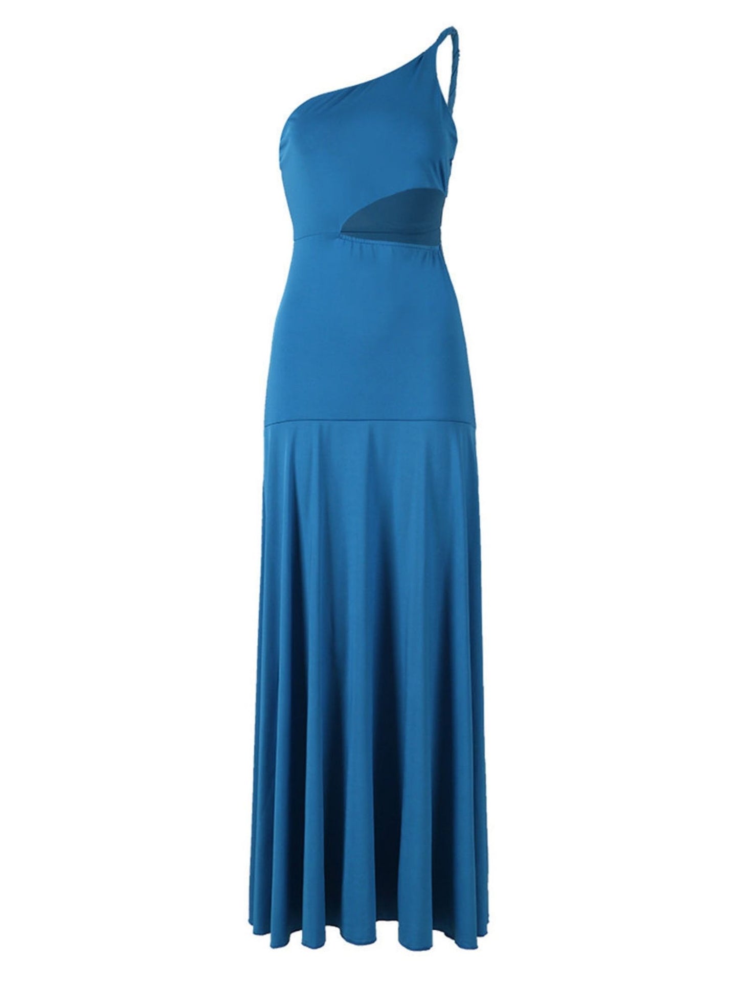 Royal Blue One-shoulder Dress