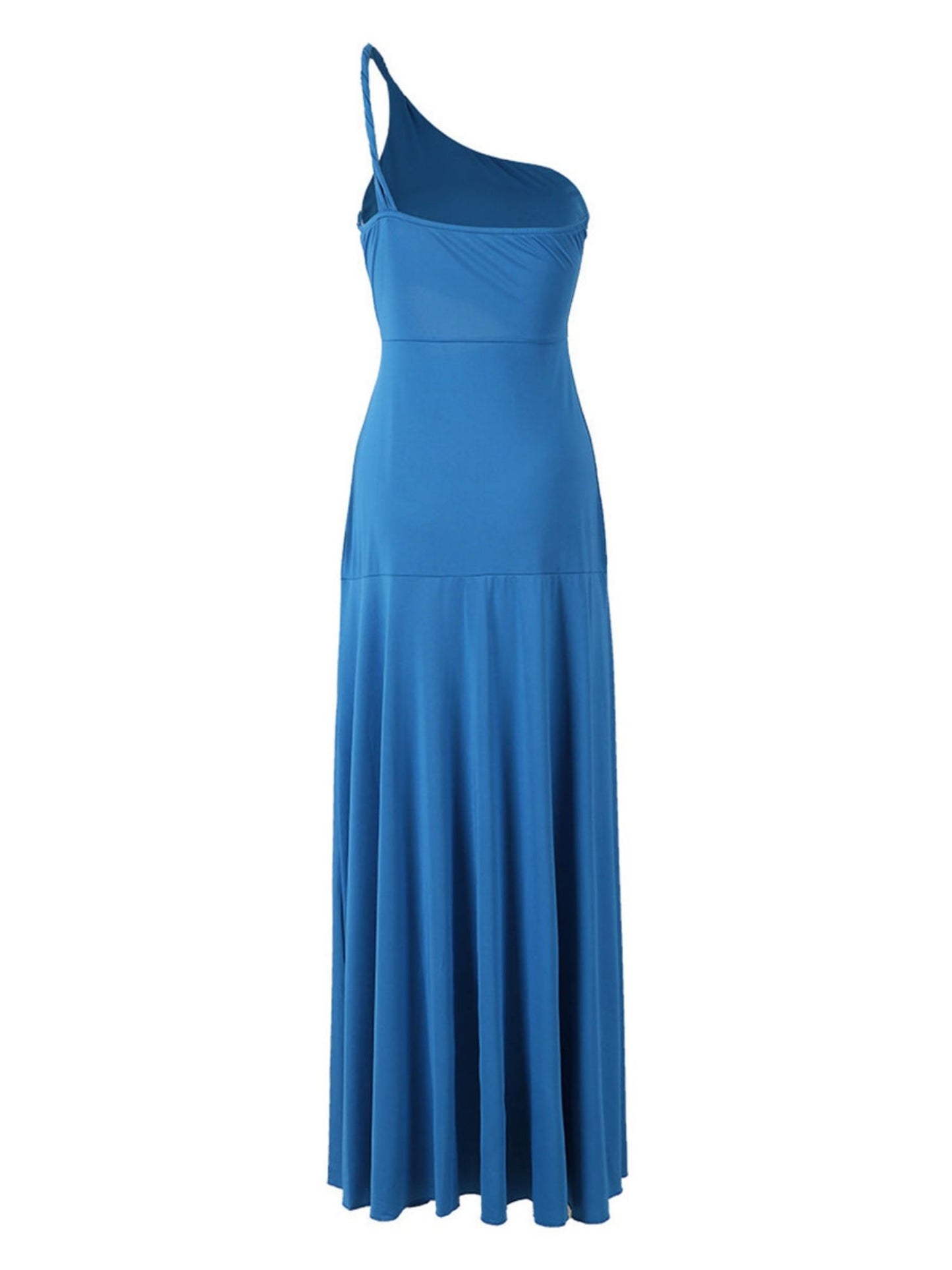 Royal Blue One-shoulder Dress