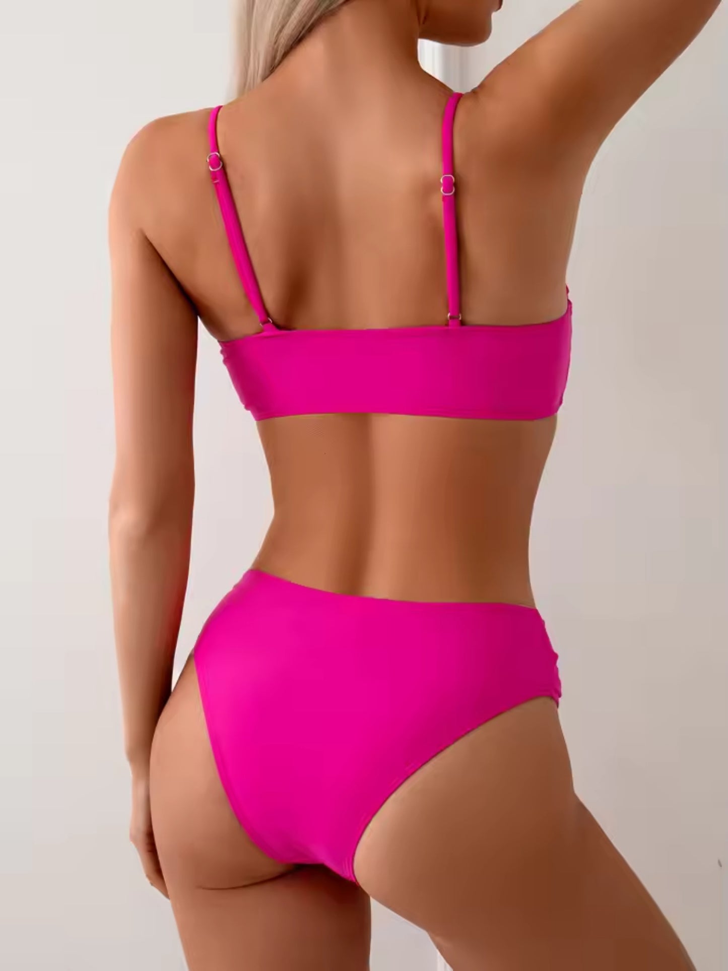 Hot Pink Twist Bikini Set