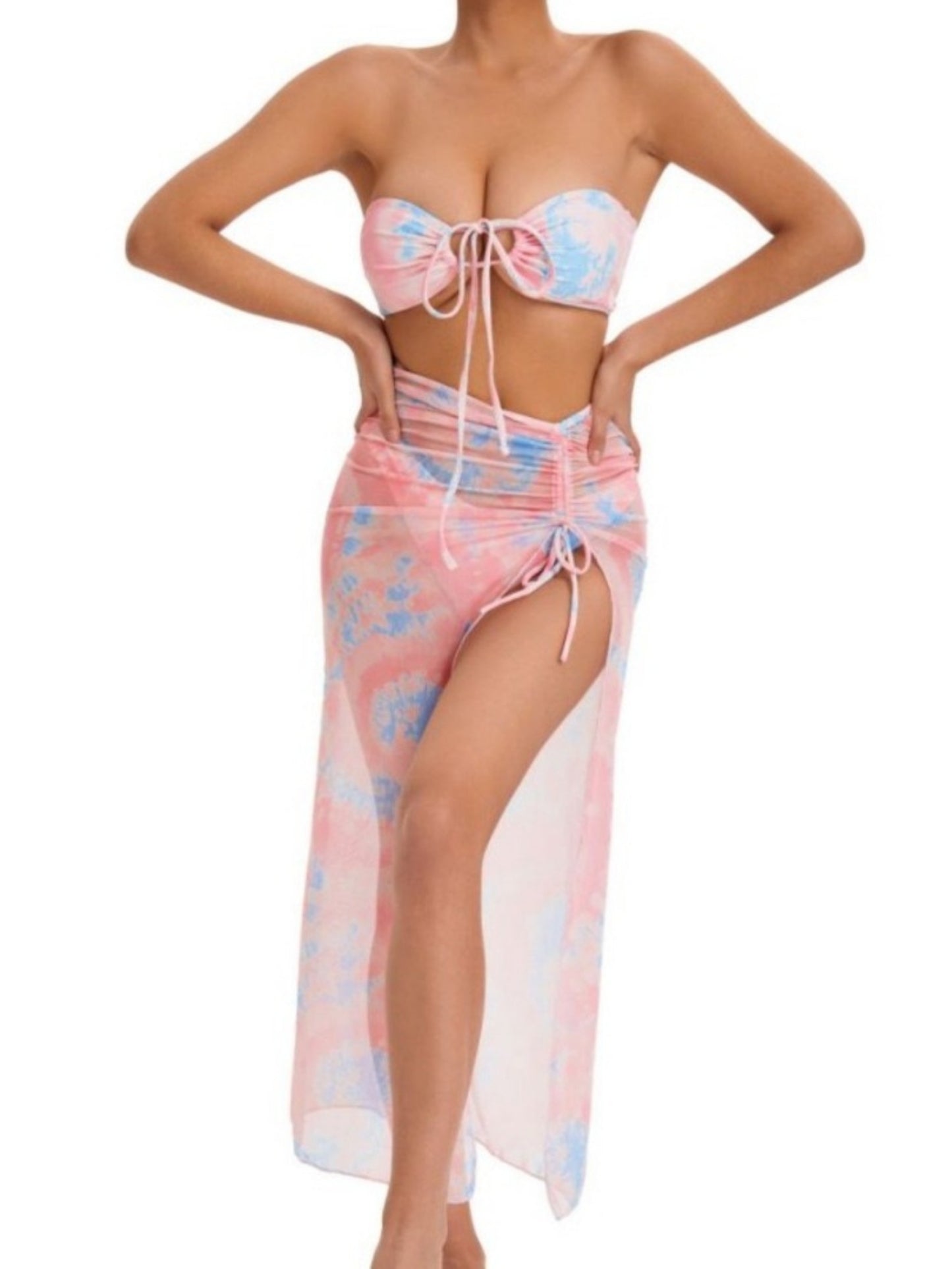 Pastel Tie-Dye Swimwear