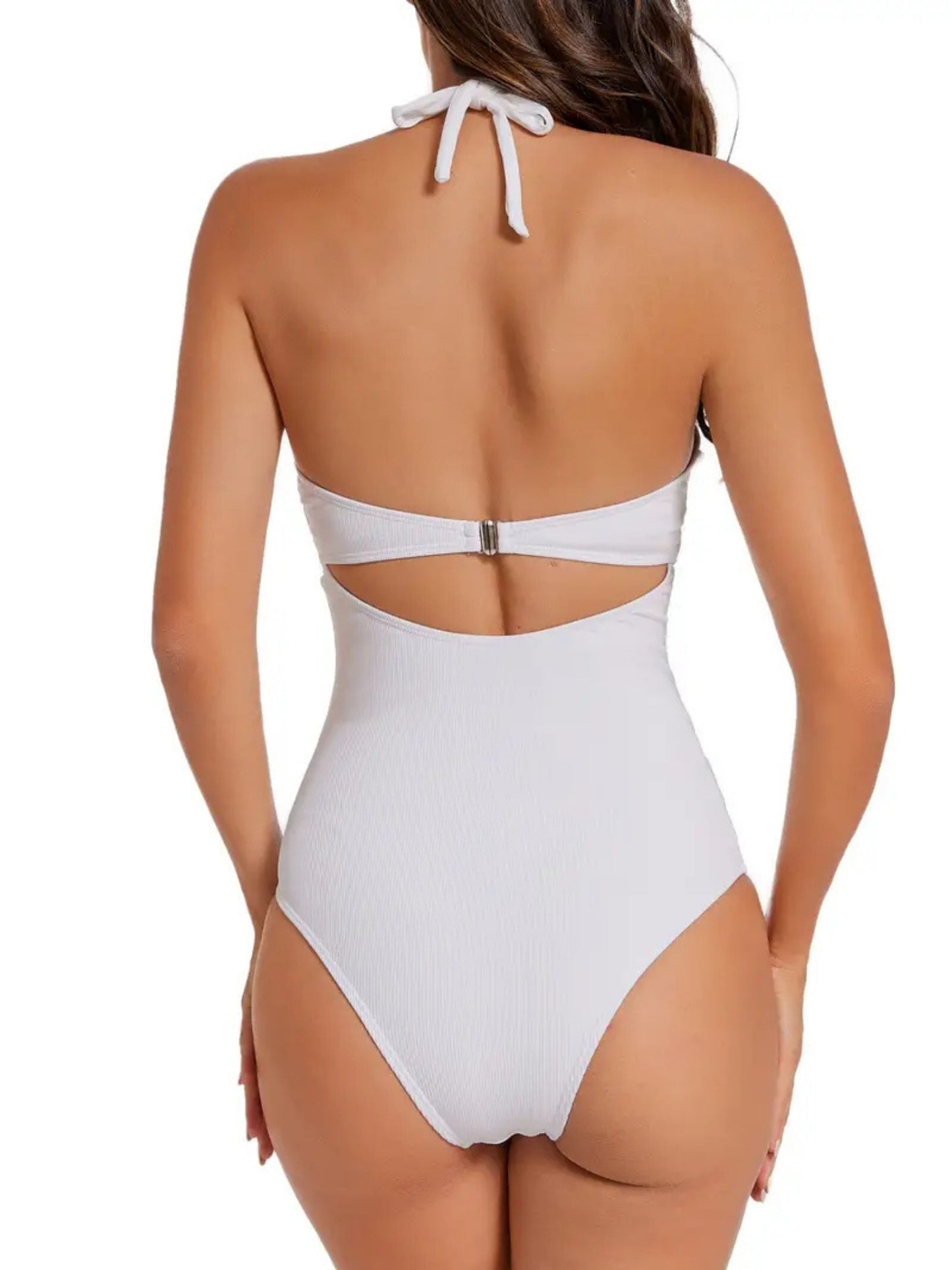 Elegant Cutout Halter Neck One-Piece Swimsuit