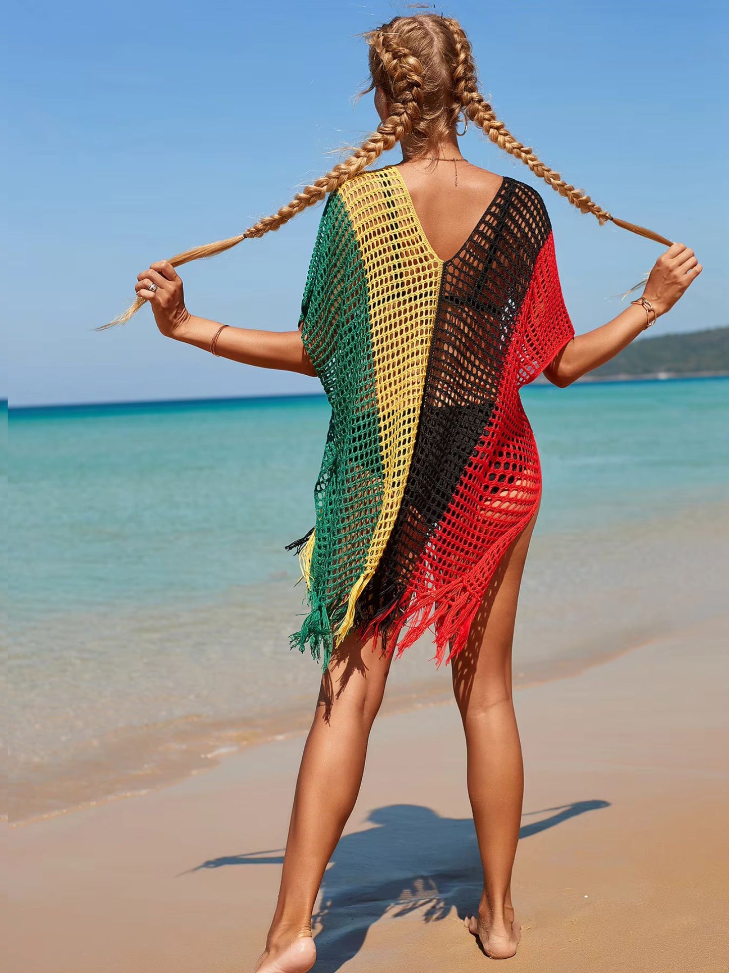 Multicolor Mesh Cover-Up