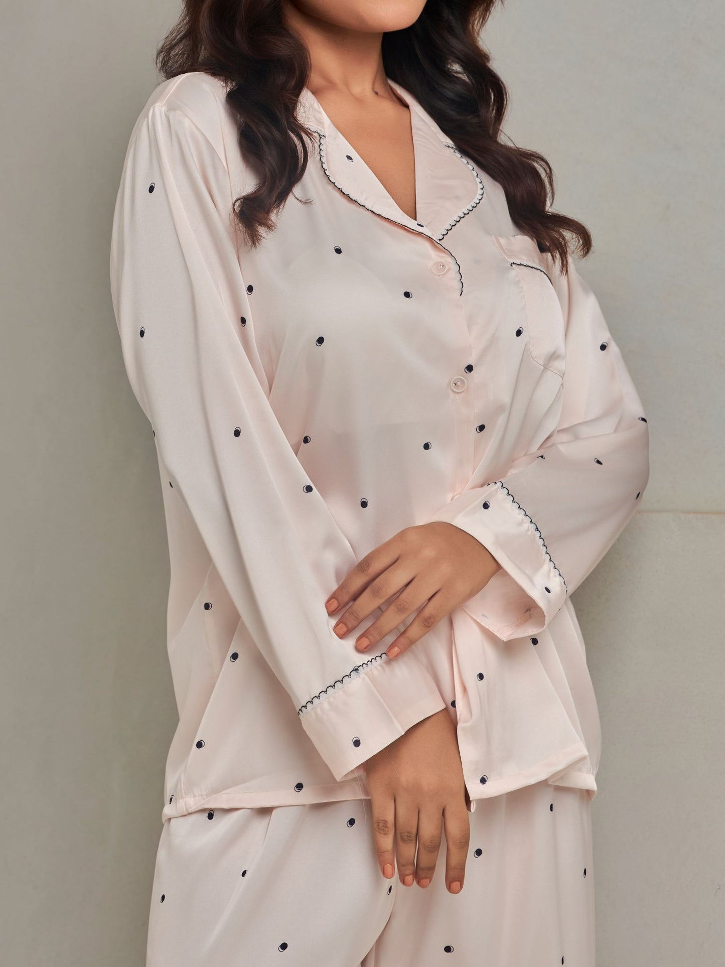 Peach Cute Loungewear Set For Women