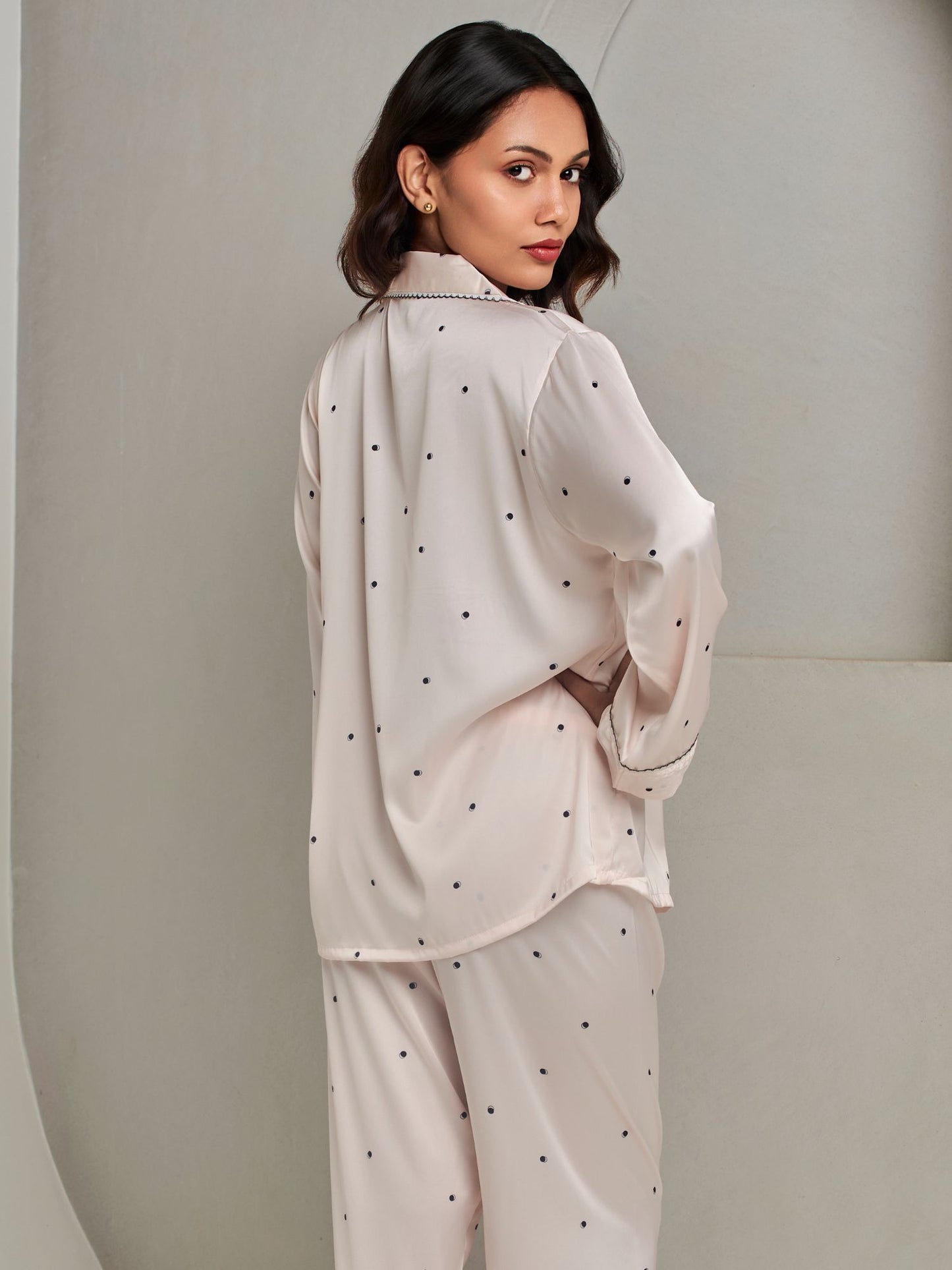 Peach Cute Loungewear Set For Women