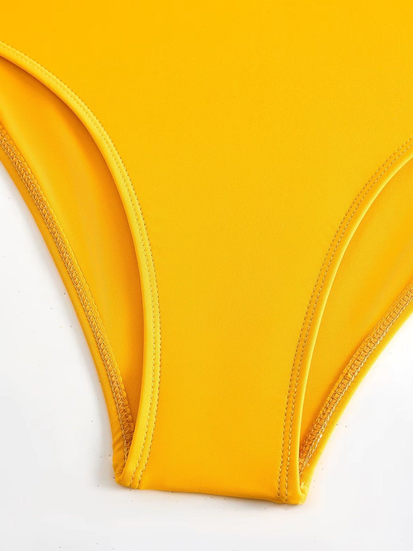 Yellow Halter Neck Monokini with Sarong