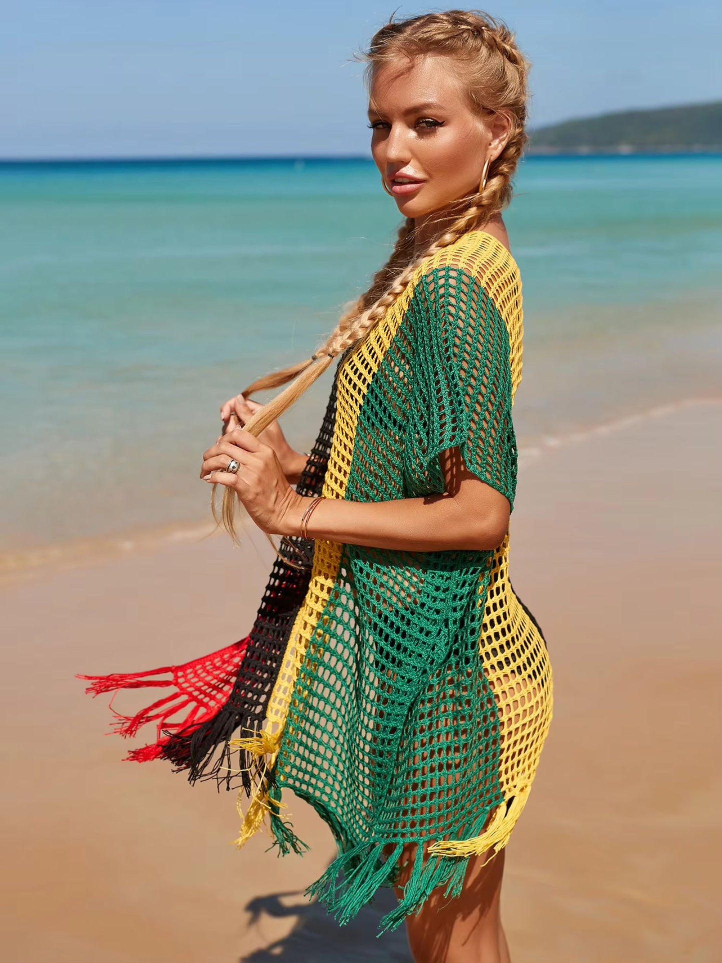 Multicolor Mesh Cover-Up