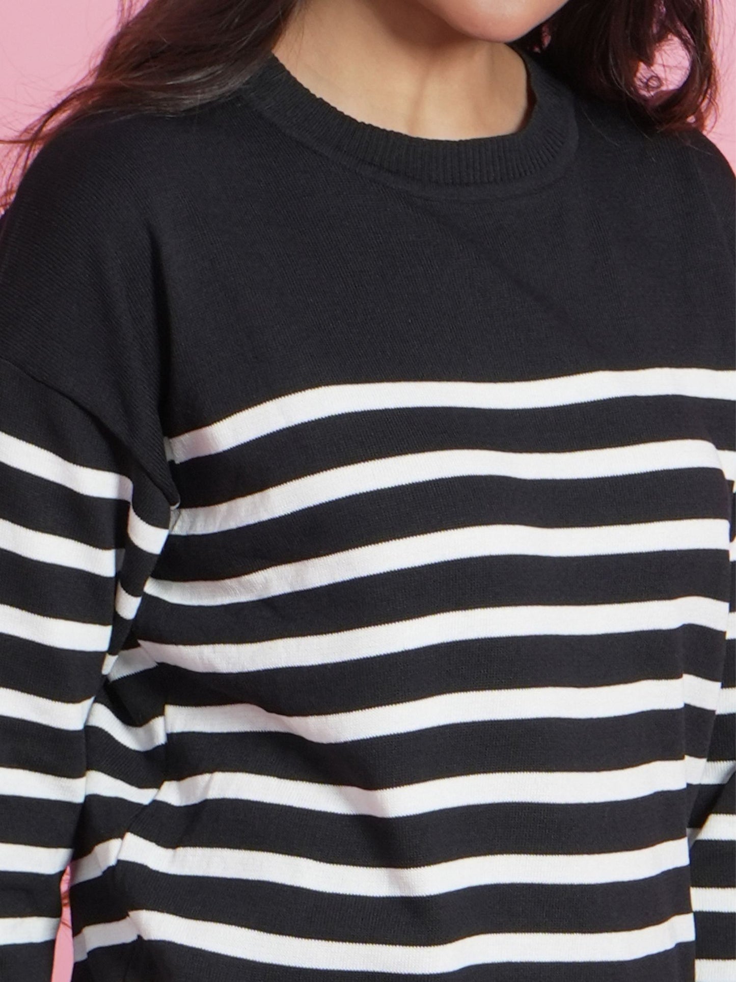 Black Striped Loungewear Set