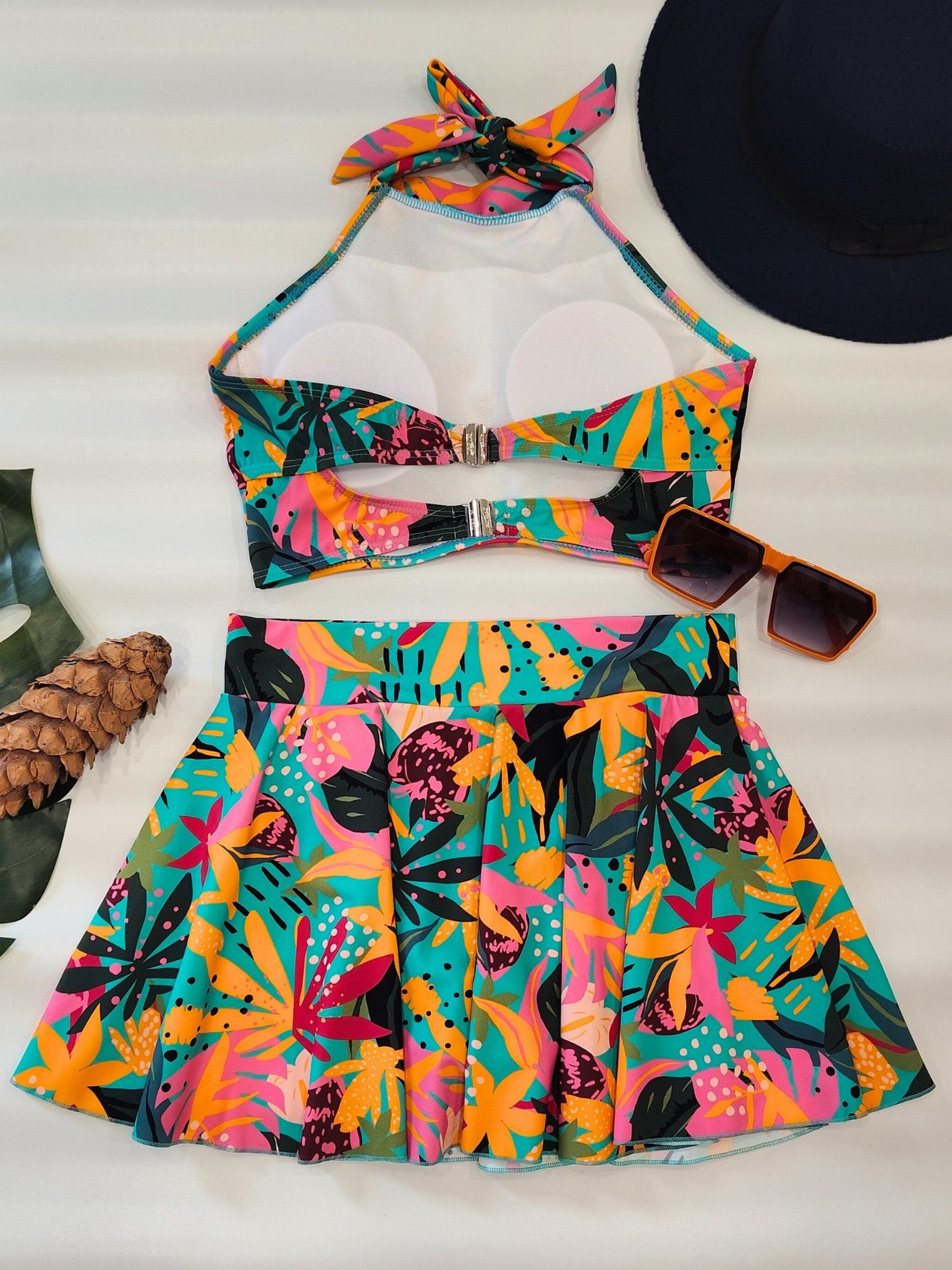 Tropical Pop Halterkini Set