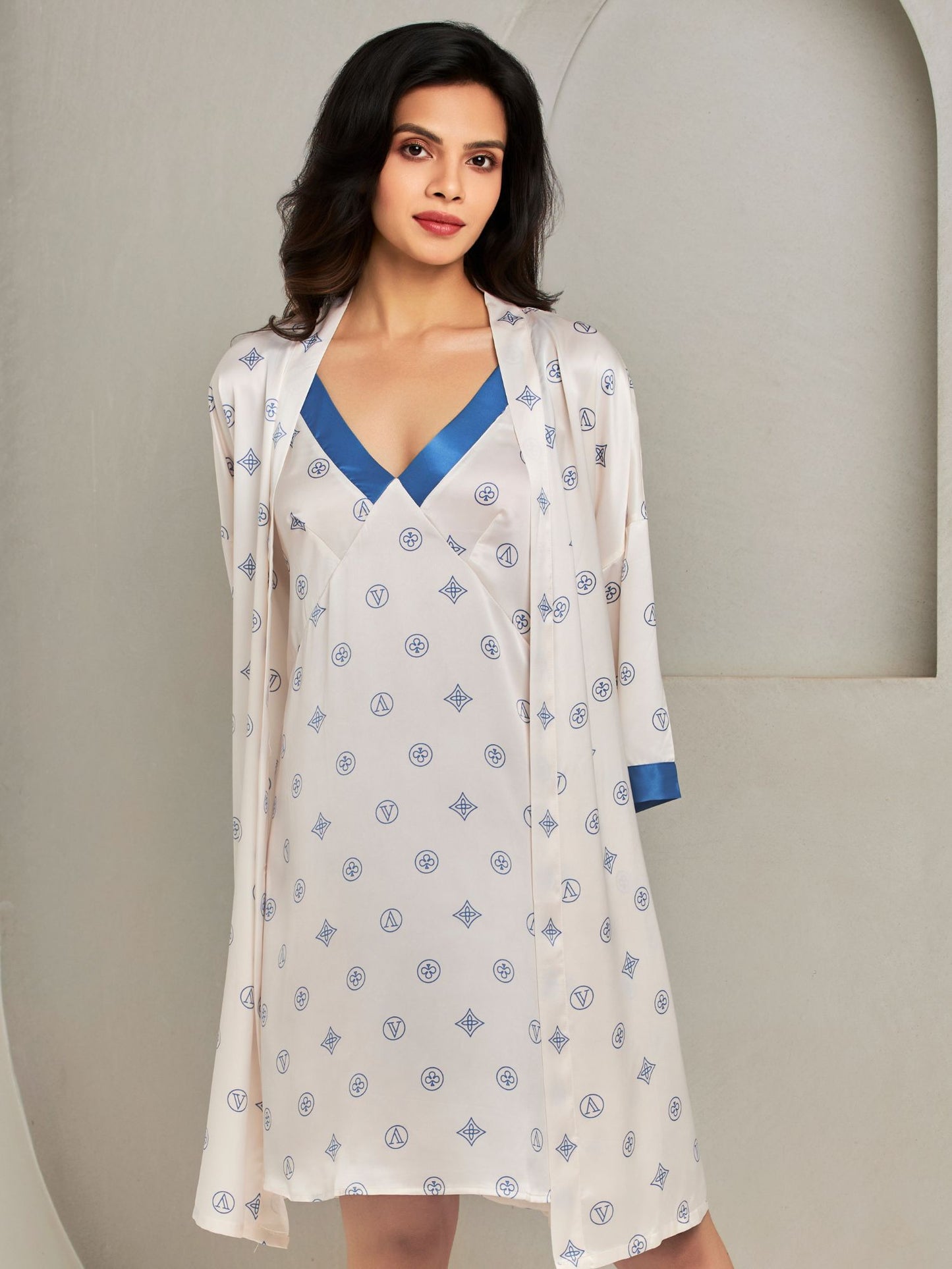 Robe Style Sleepwear Set For women
