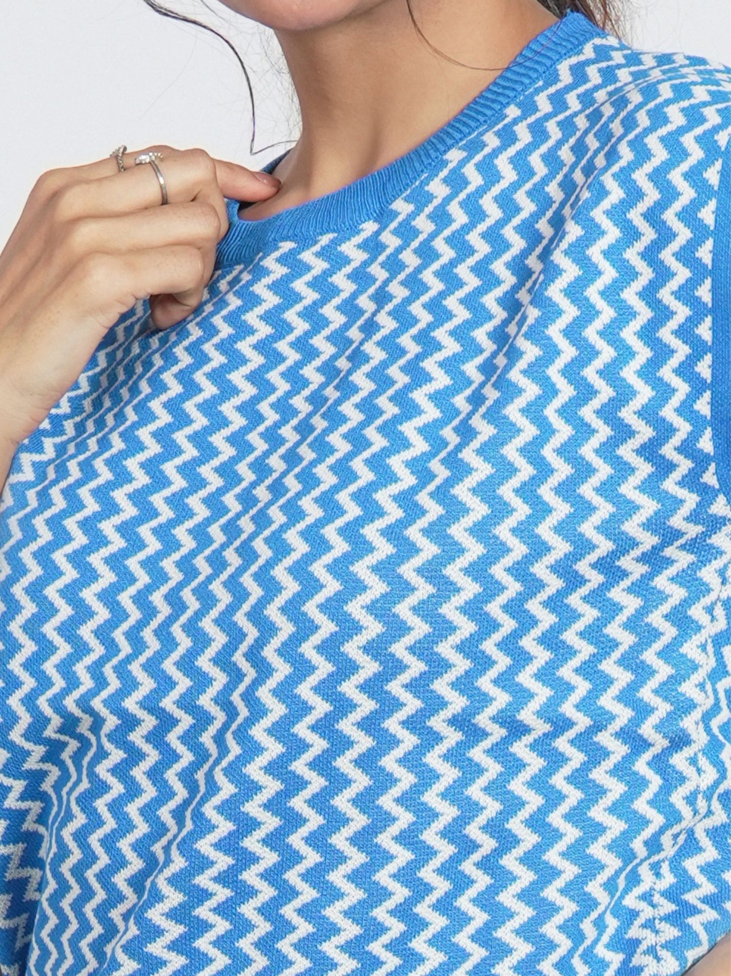 Royal Blue Striped Loungewear Set