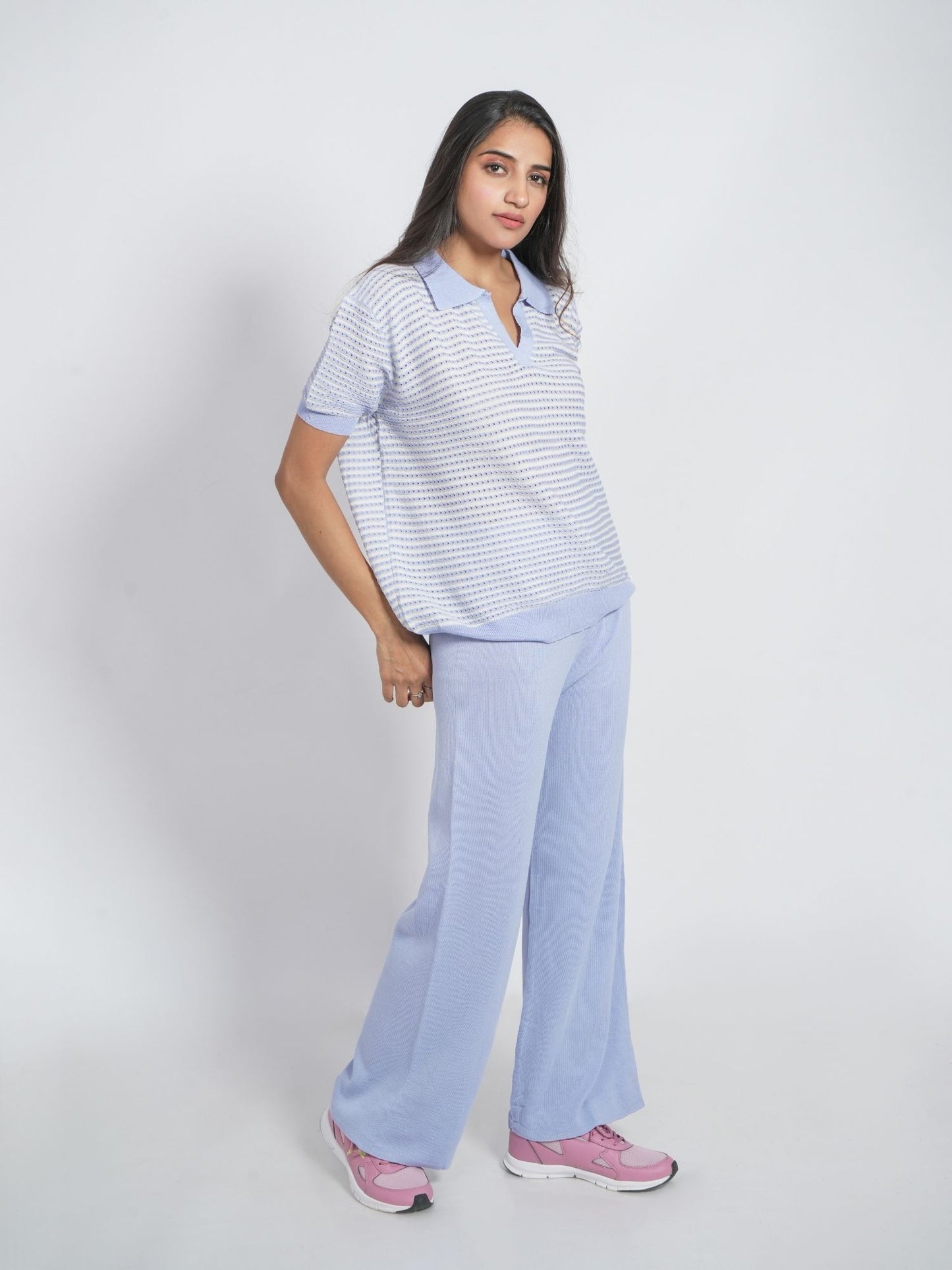 Light Blue Polo Co-ord Set