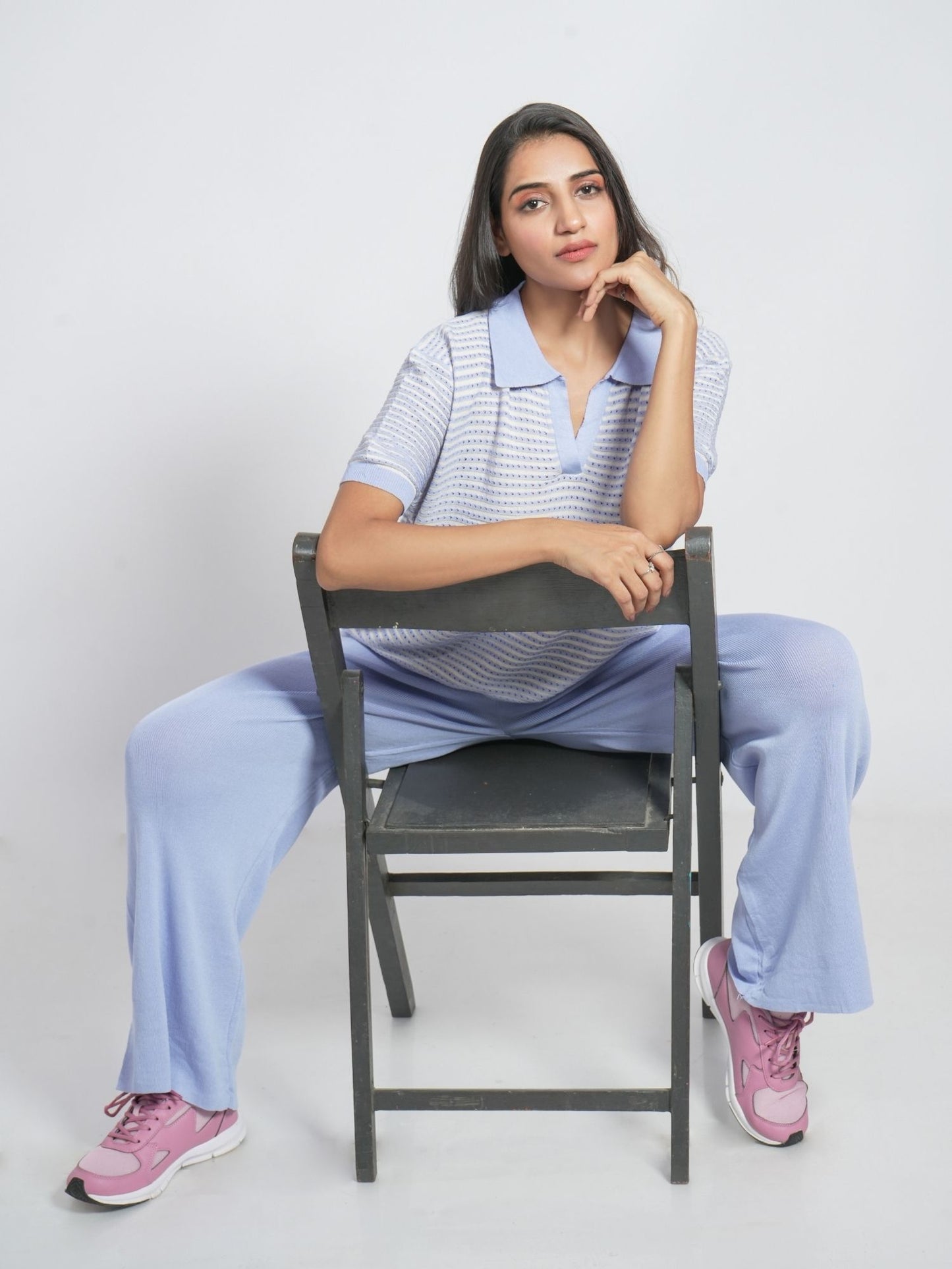 Light Blue Polo Co-ord Set