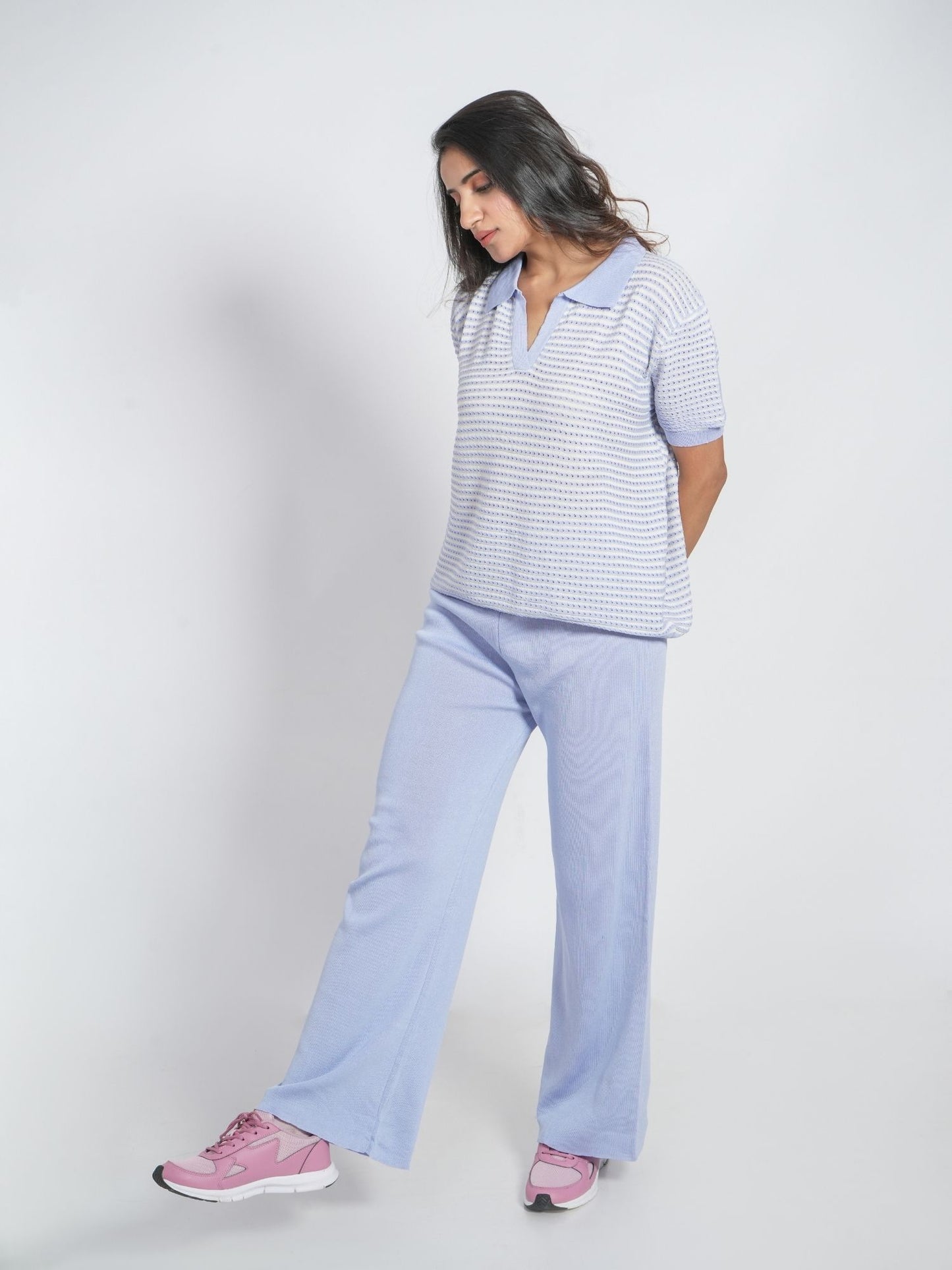 Light Blue Polo Co-ord Set