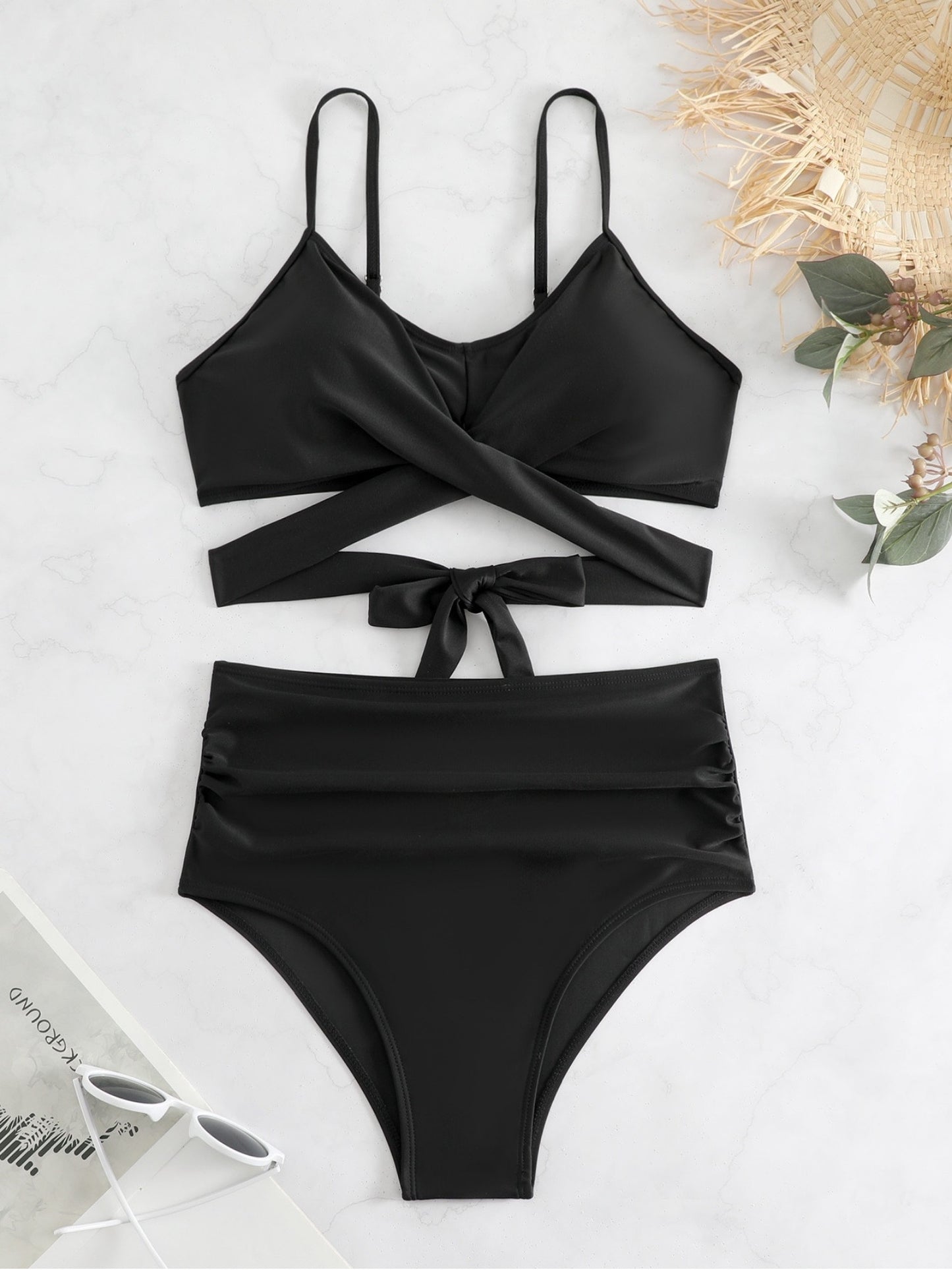 Black High-Waisted Bikini Set
