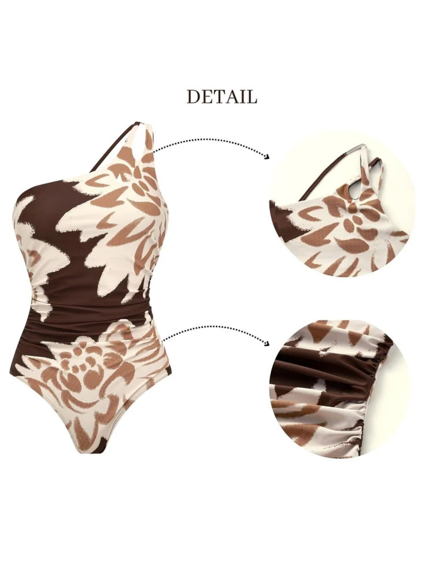 Tropical Brown Floral 2-Piece Swimwear Set