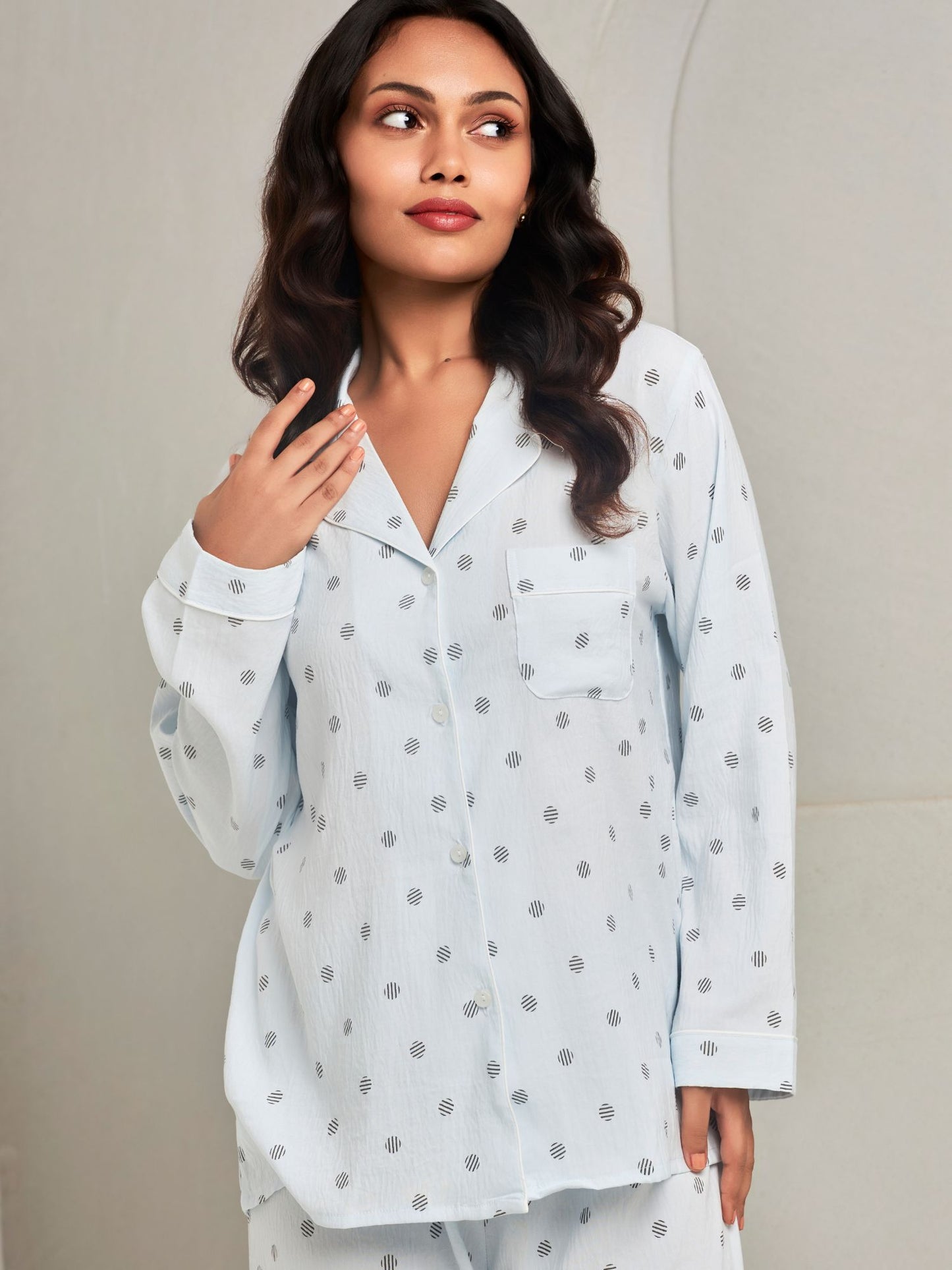 Comfortable Cotton Shirt And Pant Sleepwear Set