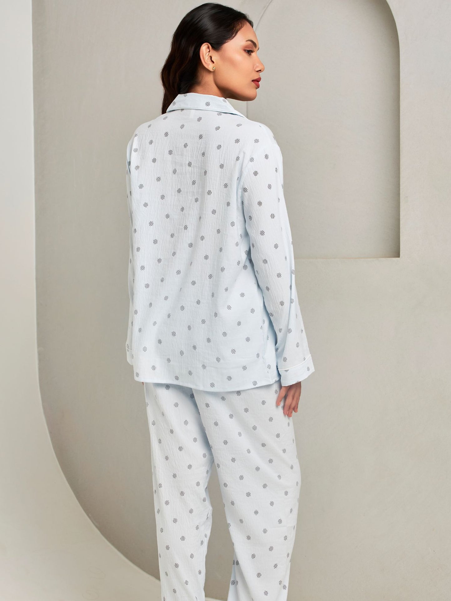 Comfortable Cotton Shirt And Pant Sleepwear Set