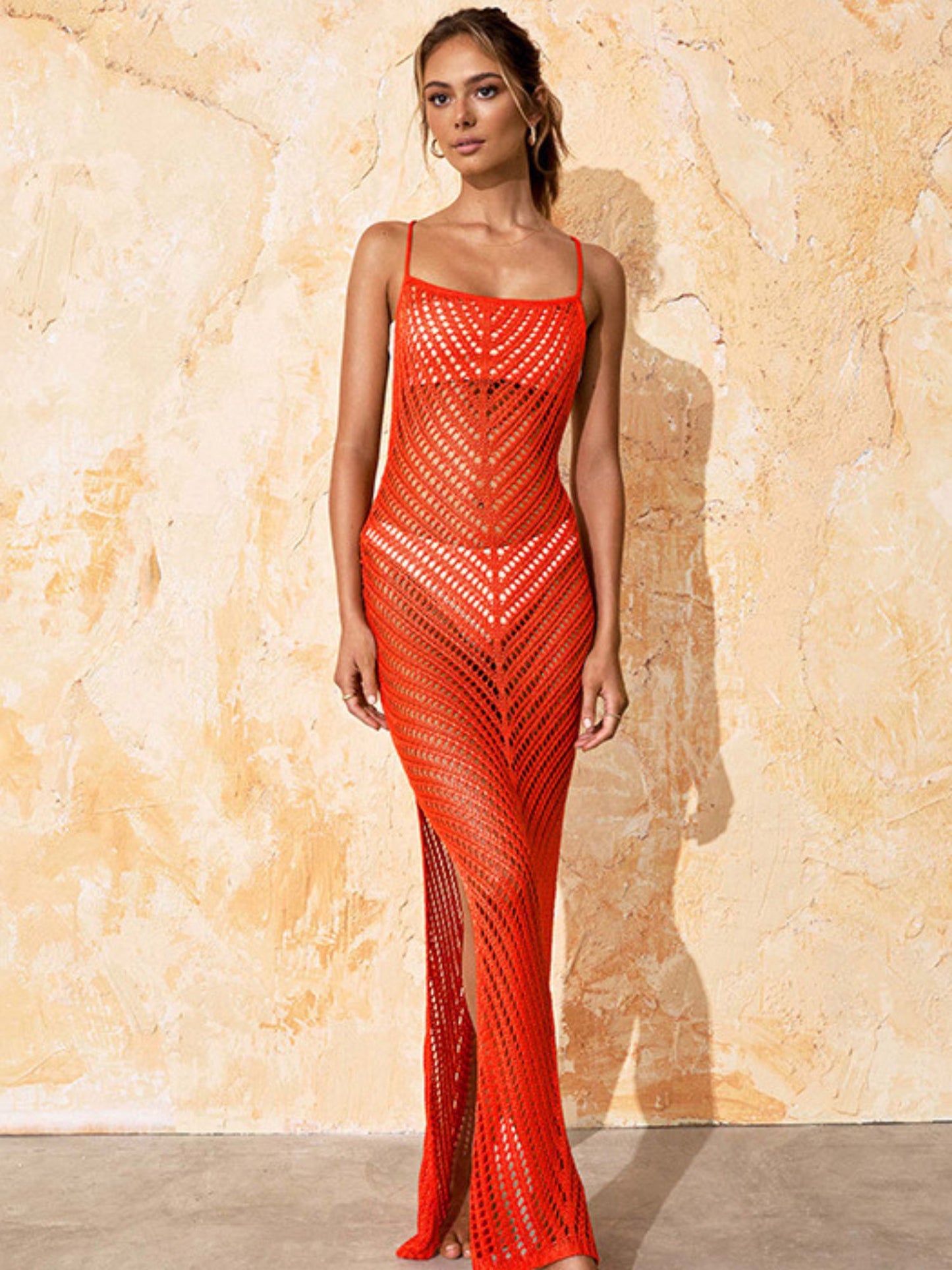 Calypso Sunset Crochet Maxi Dress