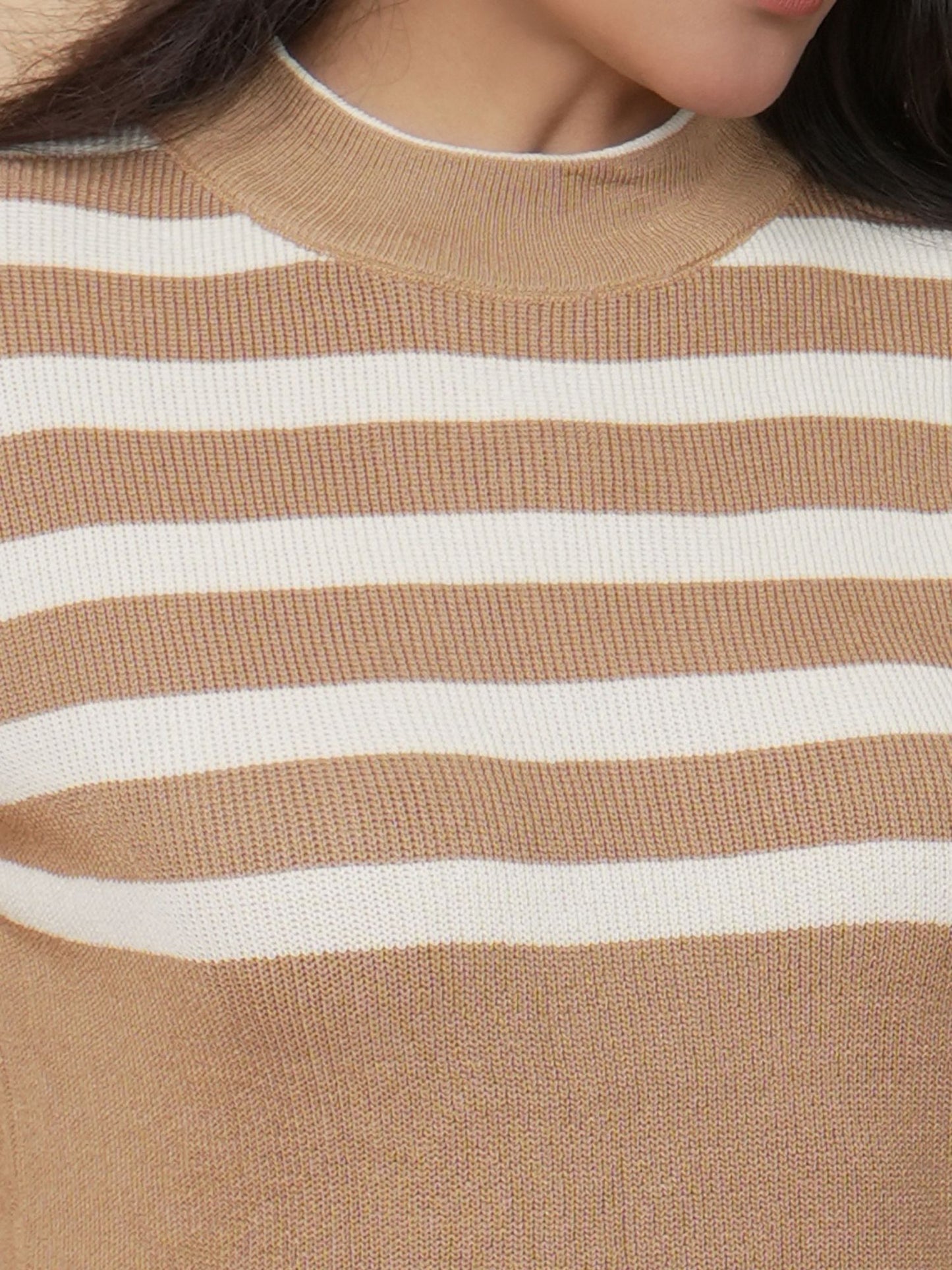 Brown Round Neck Loungewear Set