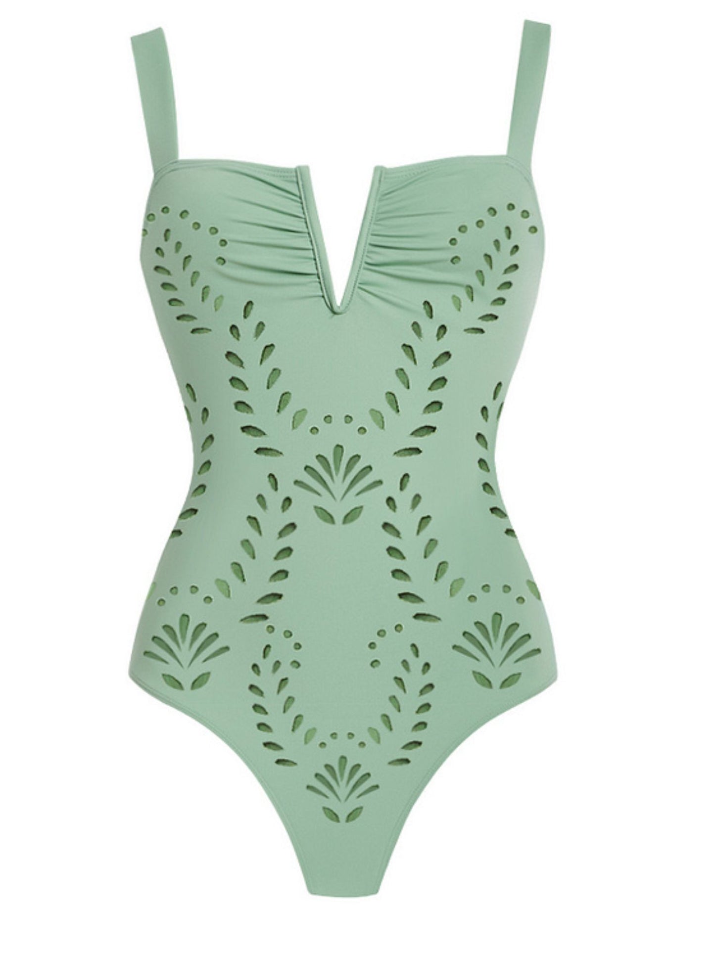 Mint Laser-Cut Swimwear Monokini