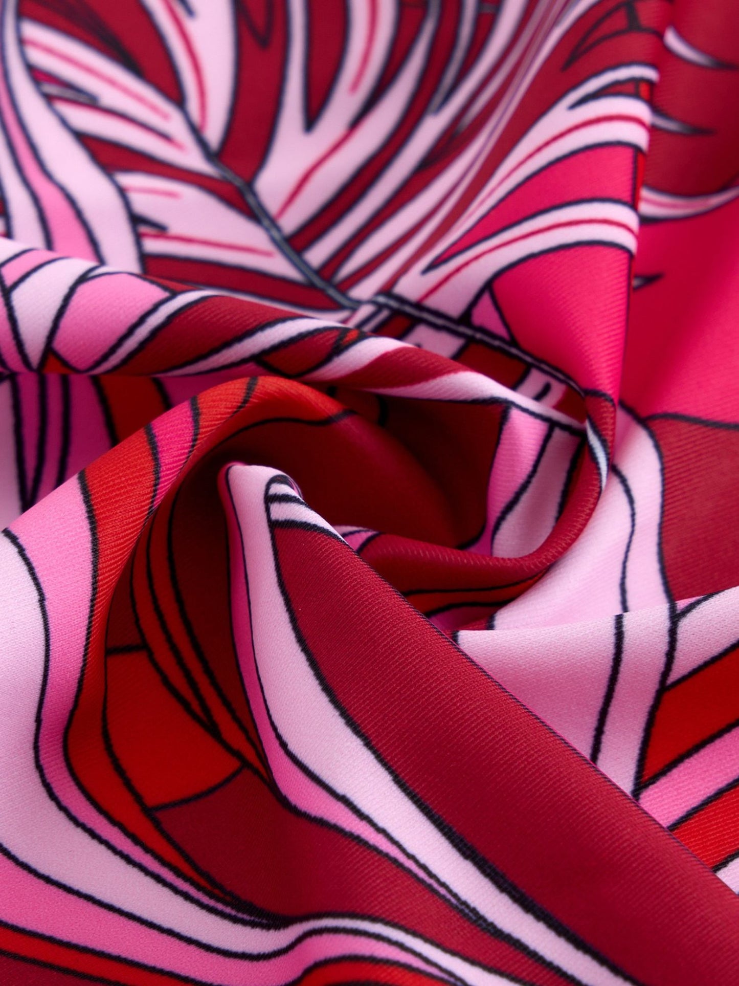 Red Floral One-Shoulder Monokini