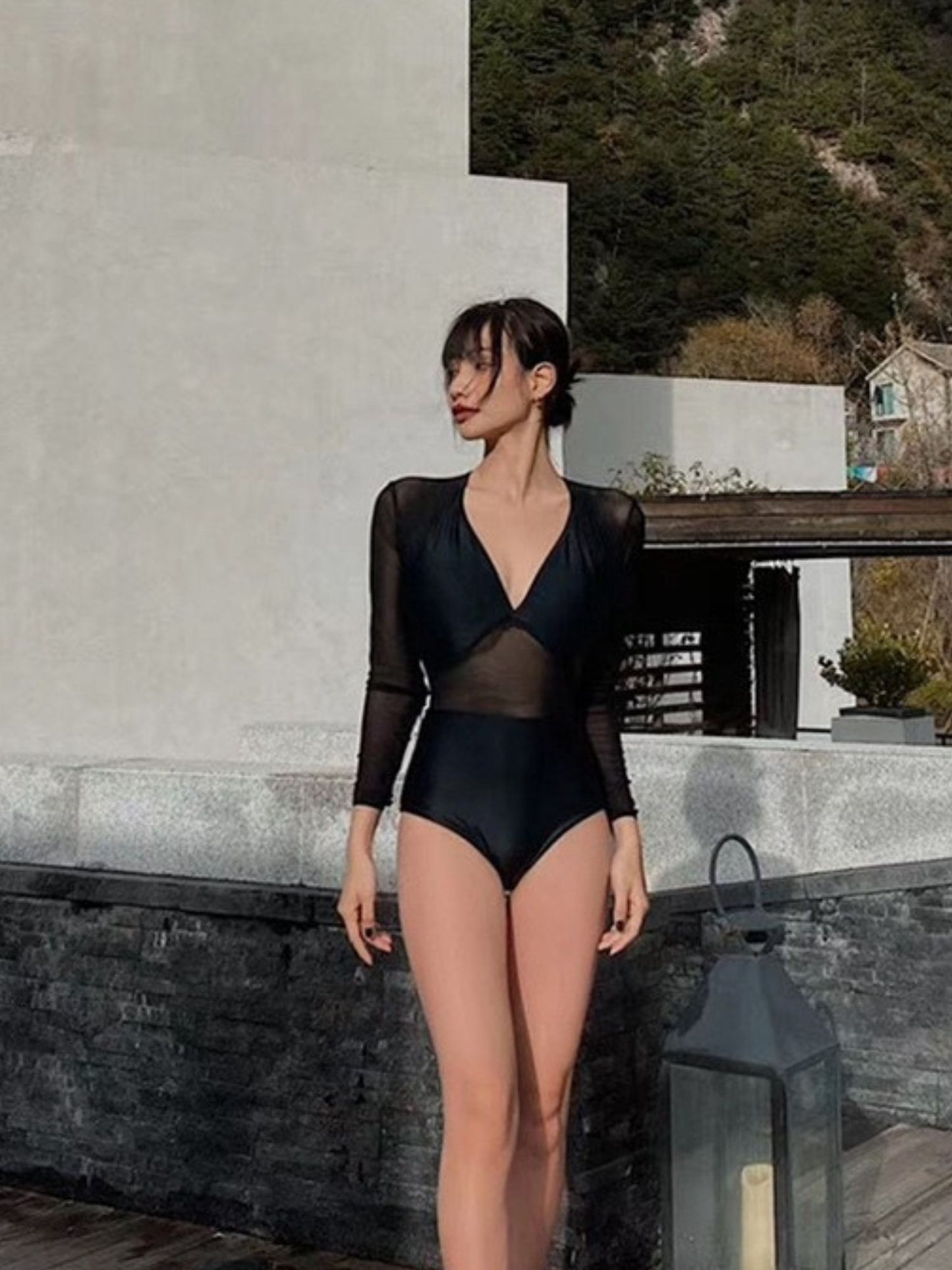 Midnight Mirage Mesh Swimsuit