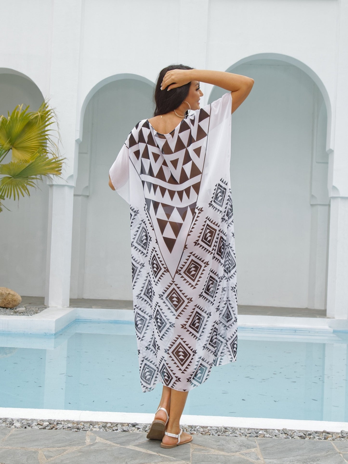 Black and White Tribal Print Sarong