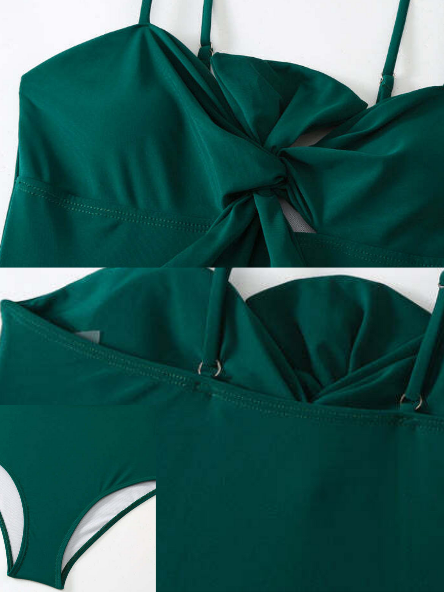 Green Bow Monokini Swimsuit