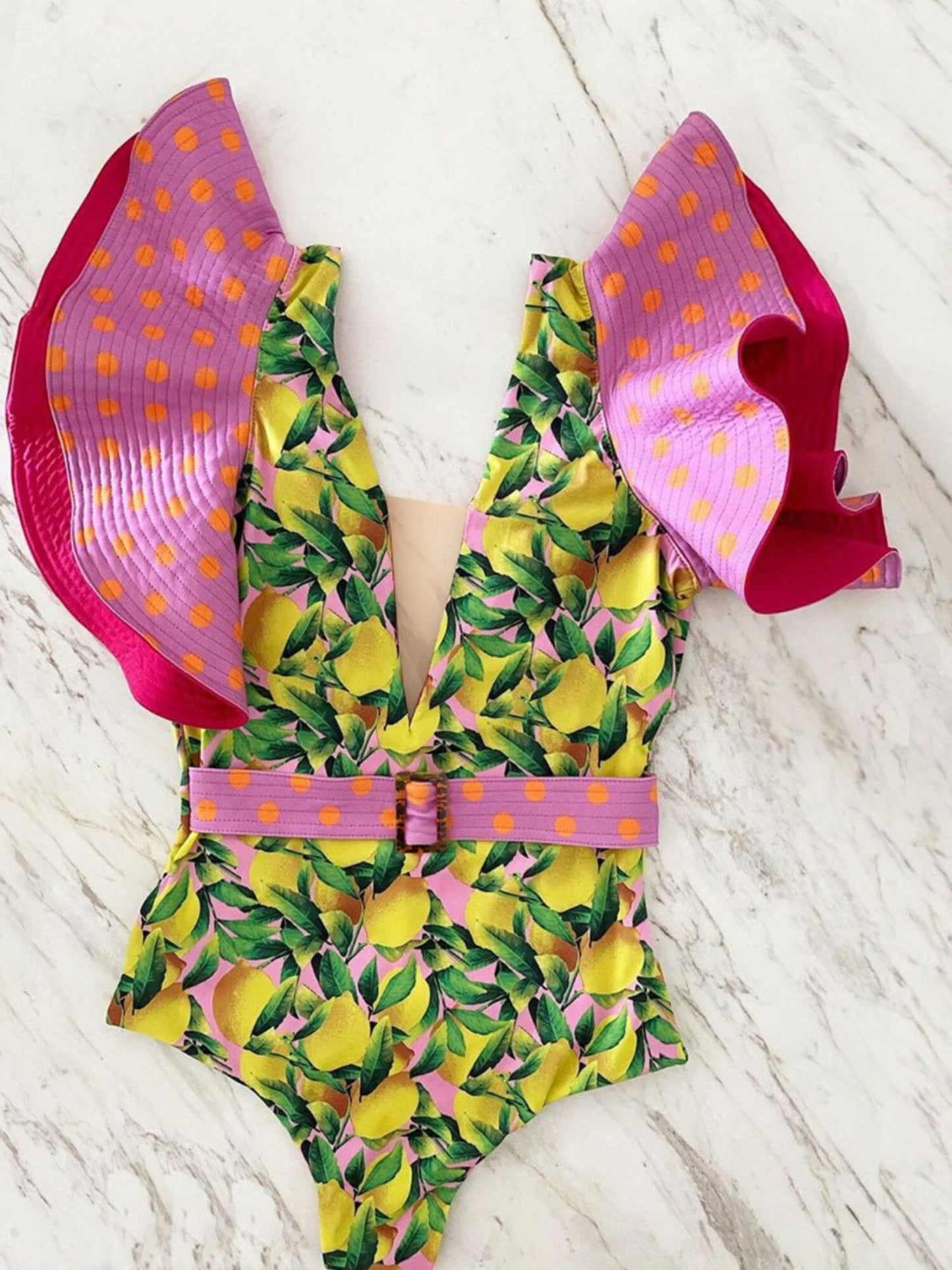 Lemony Pink Monokini
