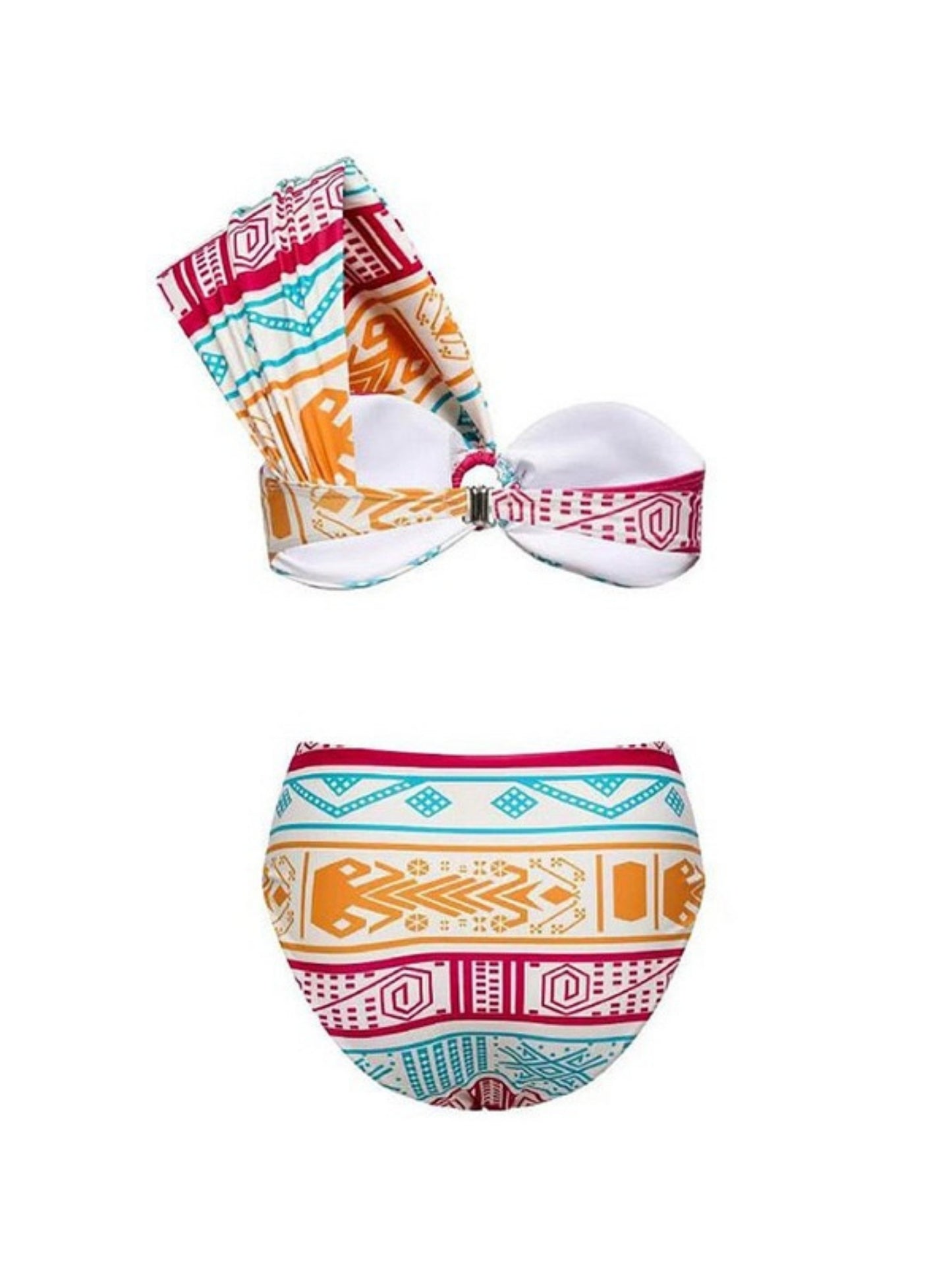 Multi One-Shoulder Bikini Set