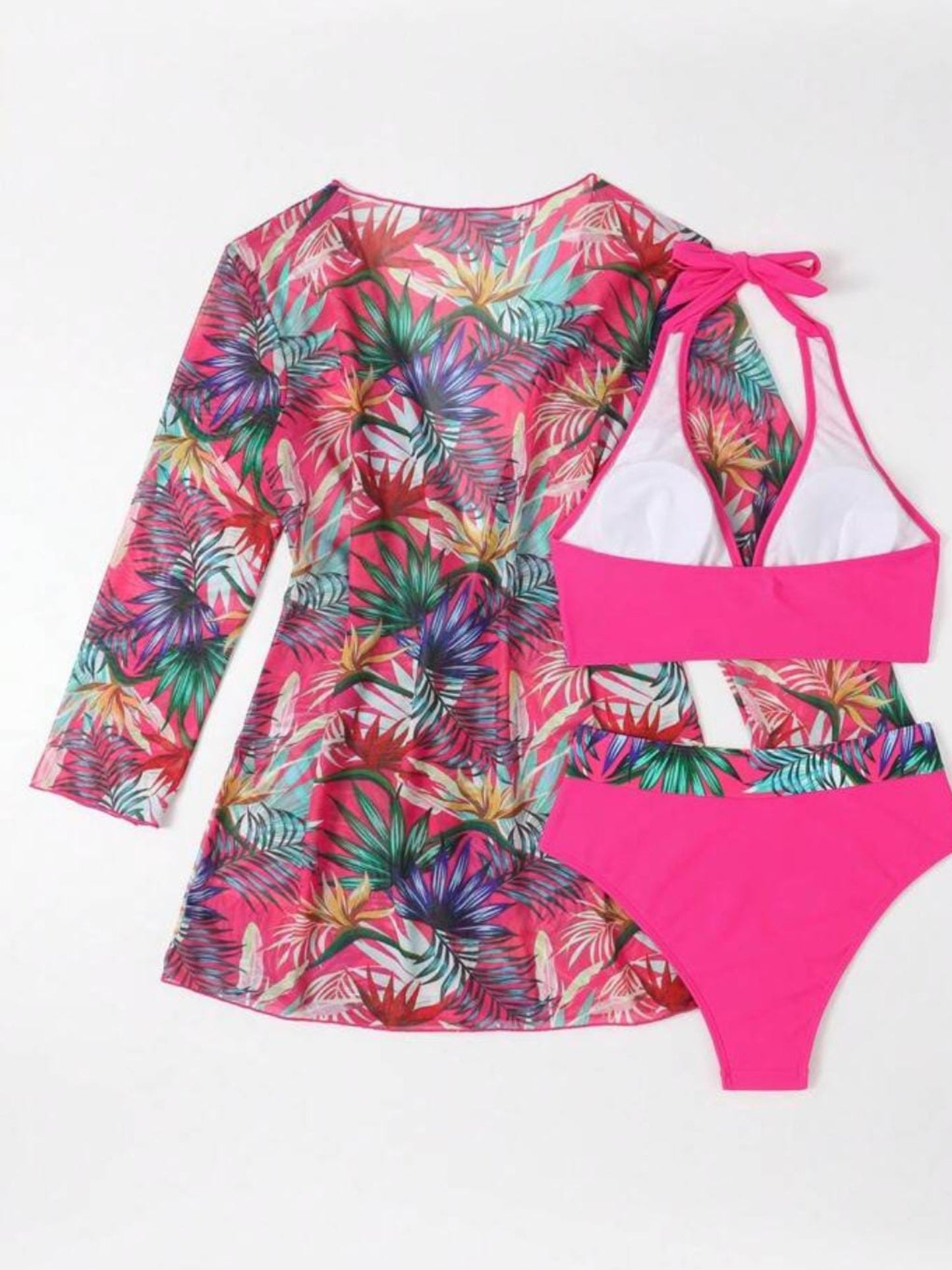 Pink Paradise Monokini And Jacket
