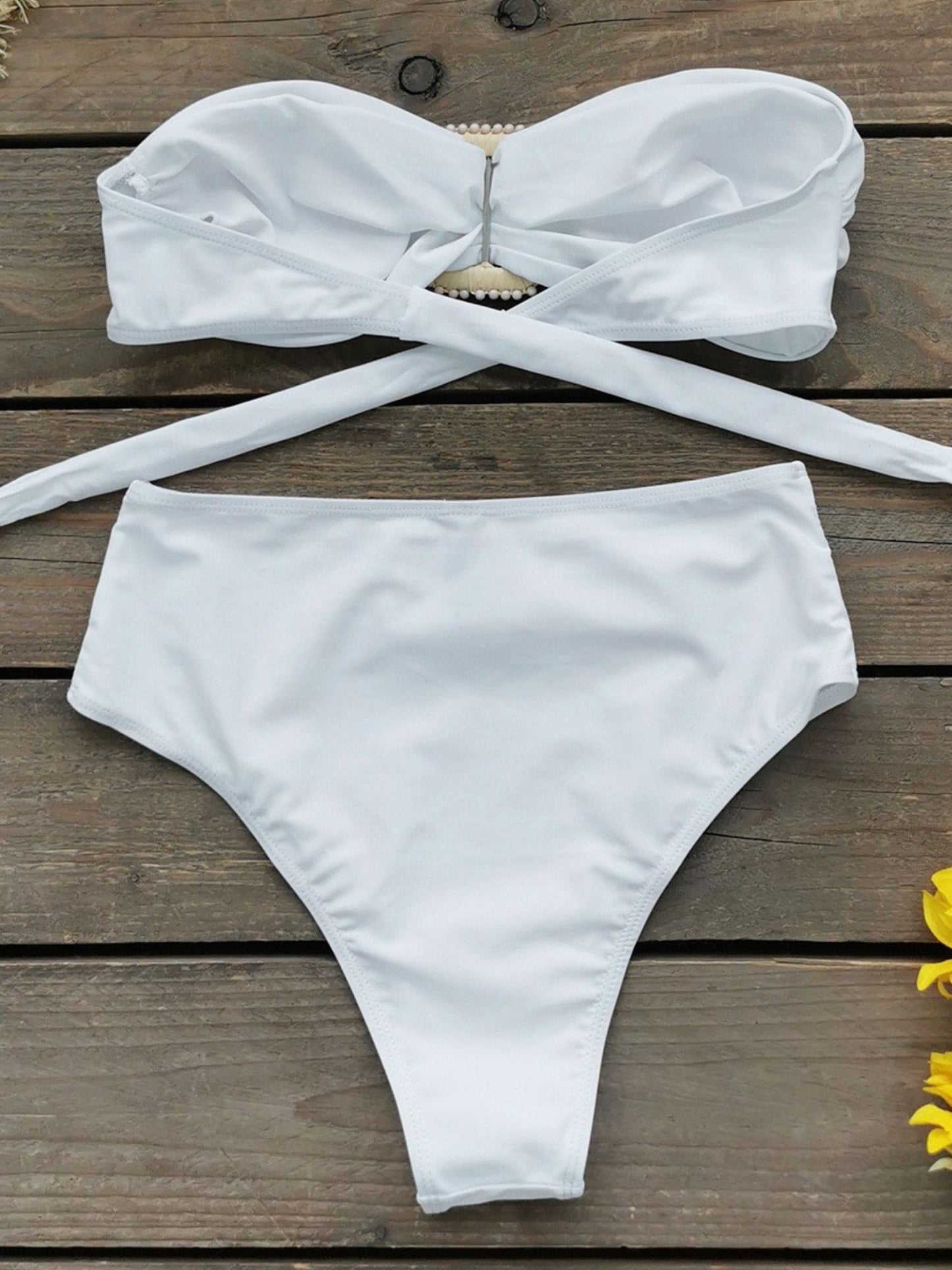 Coastal Glow 3-Piece White Bikini Set
