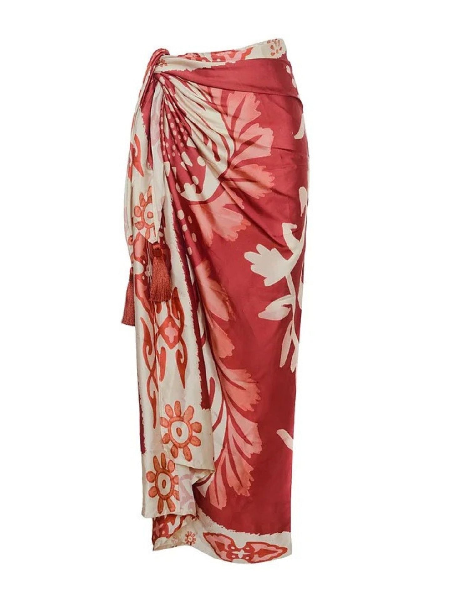 Island Bloom High-Waist Bikini & Sarong Set