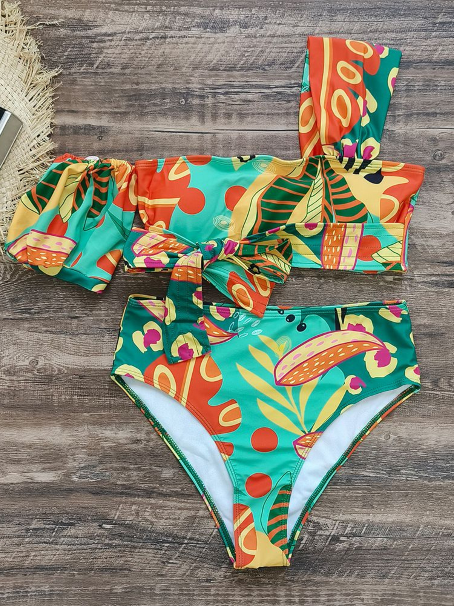 Ruffled Floral Swimwear
