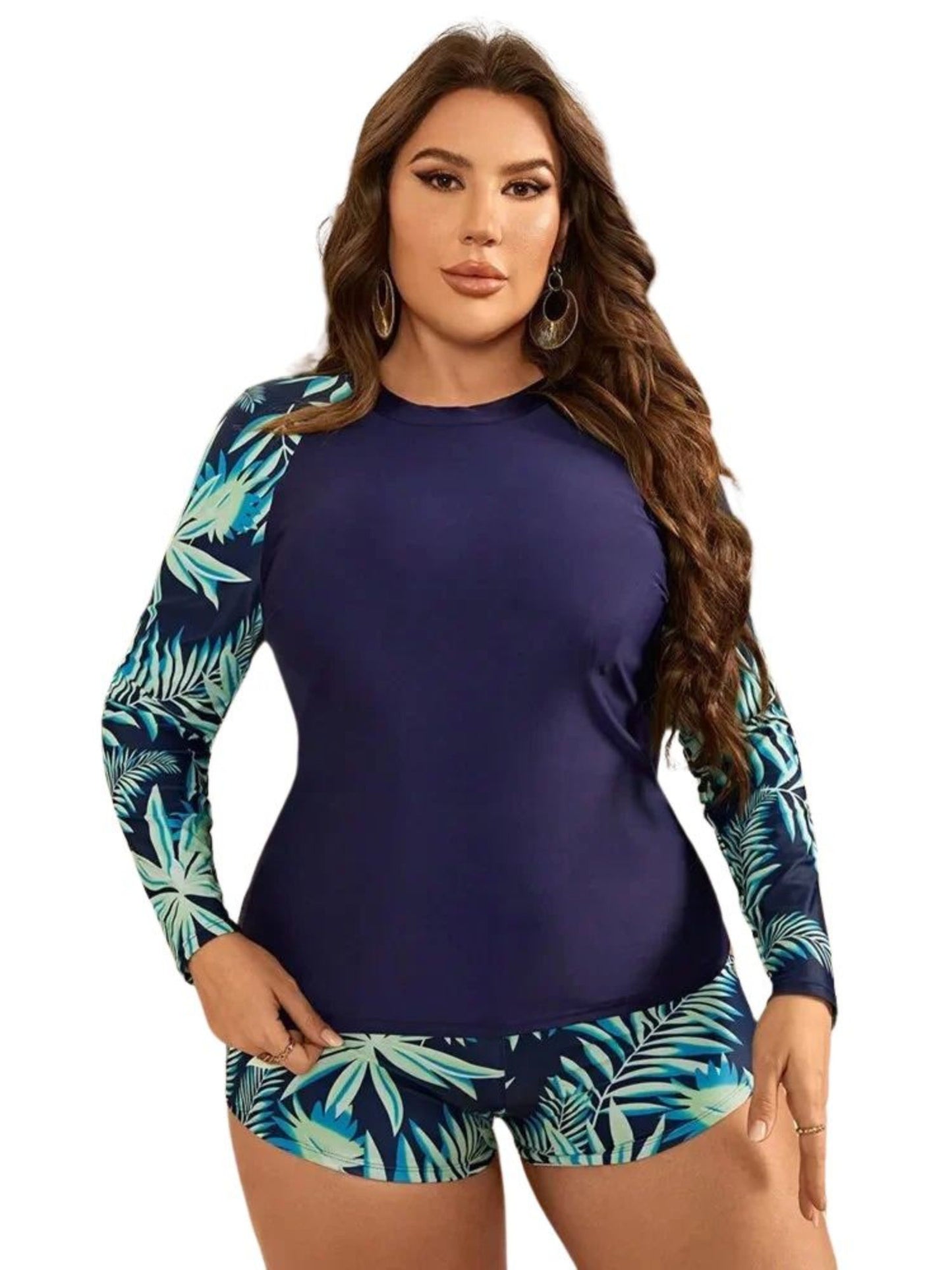 Indigo Shorts and Top Swimwear