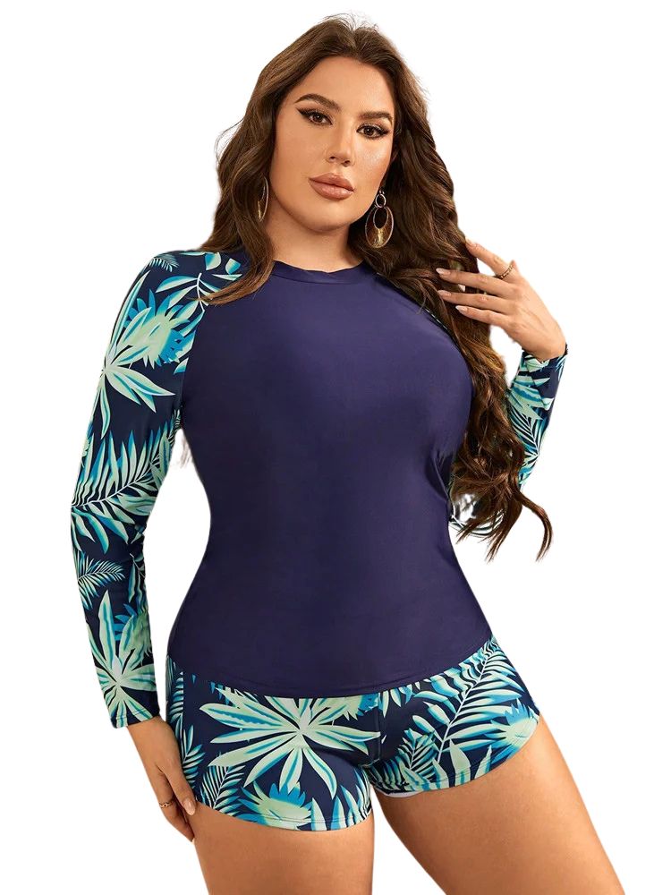 Indigo Shorts and Top Swimwear