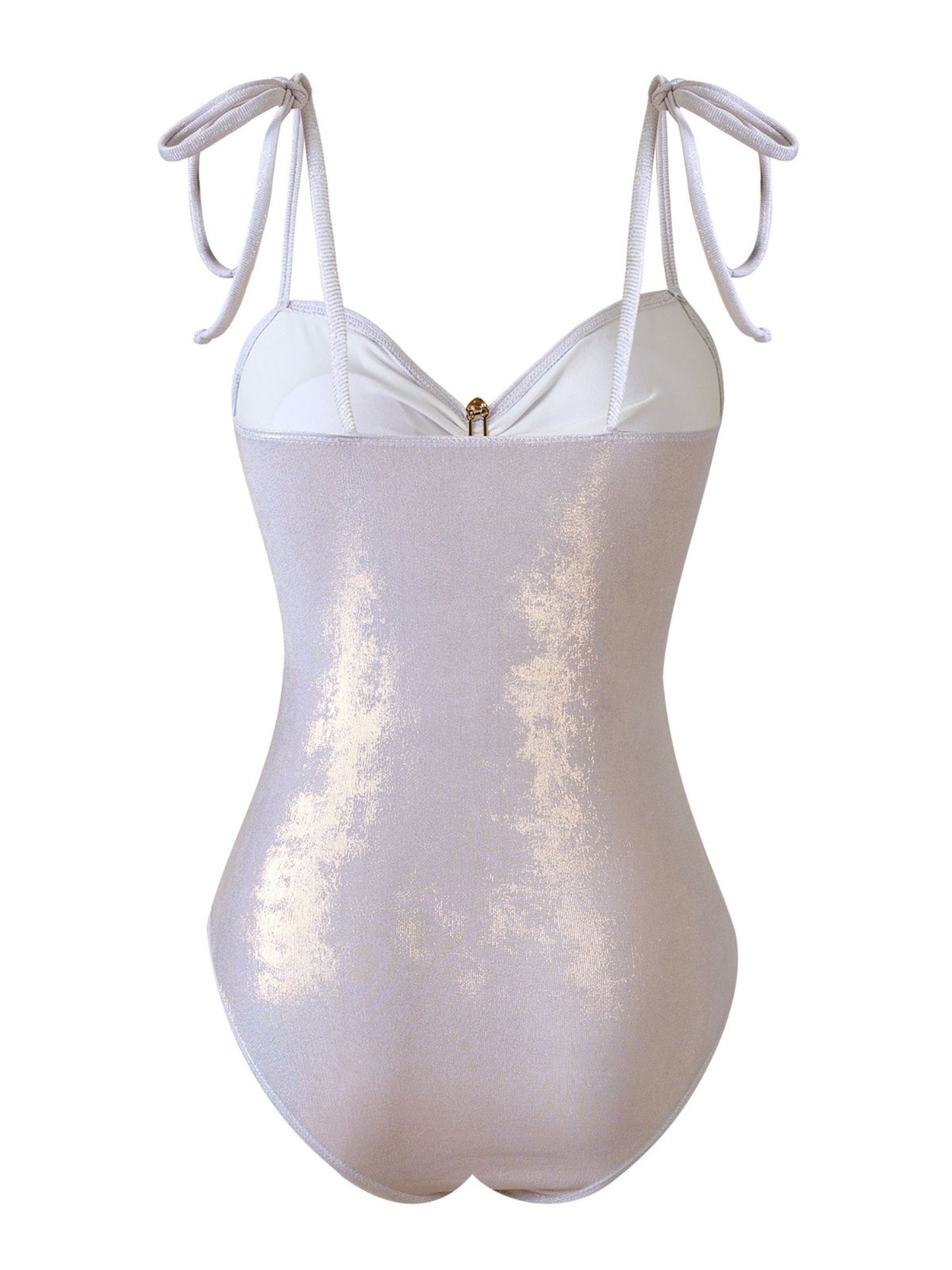 Shimmer White One-Piece Swimsuit Set