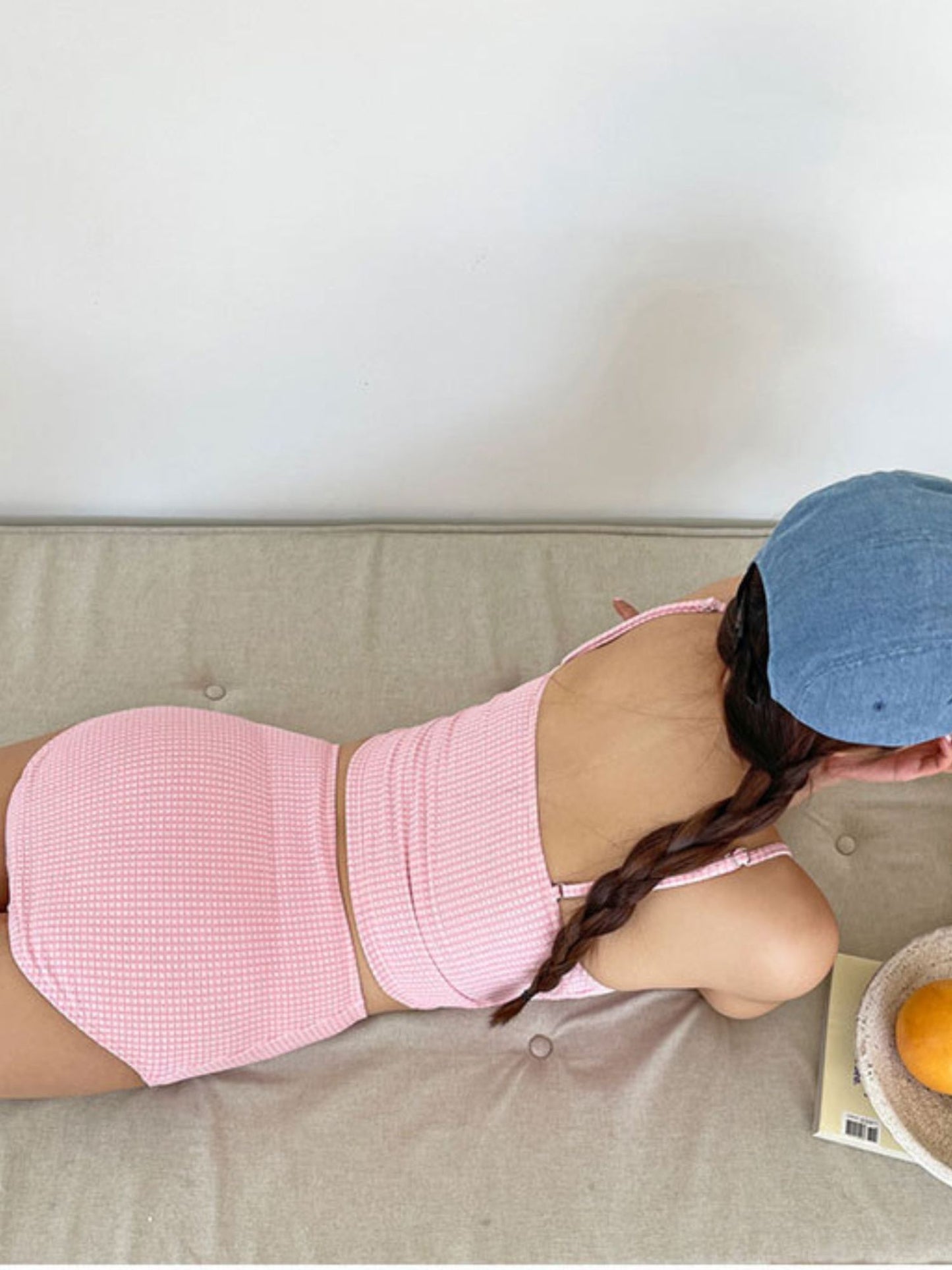 Blush Crisscross High-Waist Bikini Set