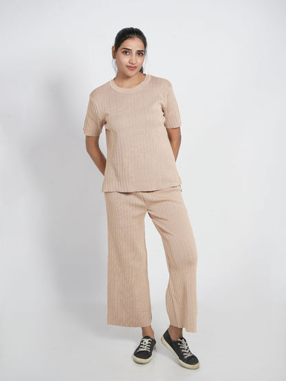 Beige Round Loungewear Set