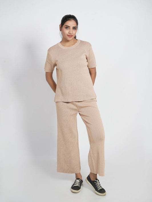 Beige Round Loungewear Set