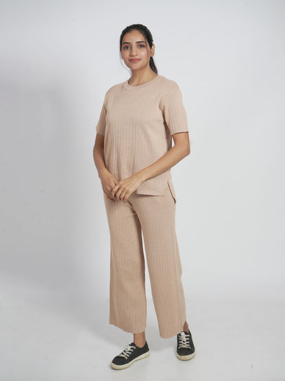 Beige Round Loungewear Set