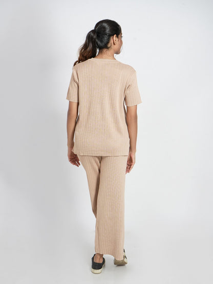Beige Round Loungewear Set