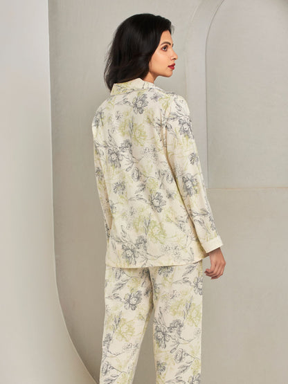 Floral Printed Night Suit Set
