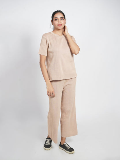 Beige Round Loungewear Set